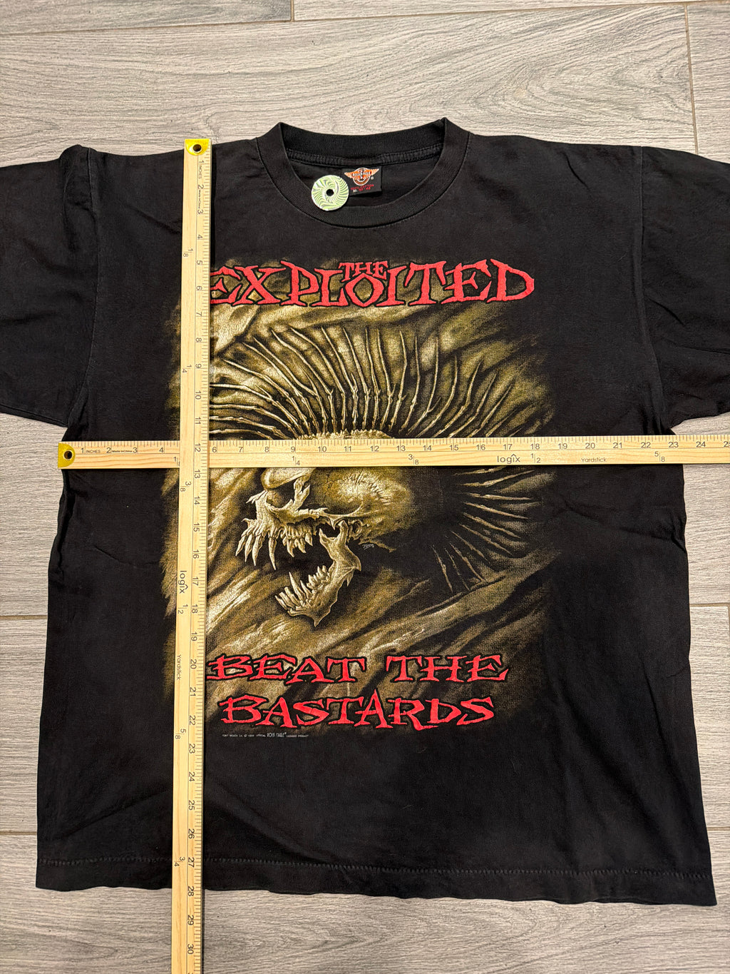 1996 The Exploited Beat Tour Punks Not Dead Black T-Shirt XL Single Stitched