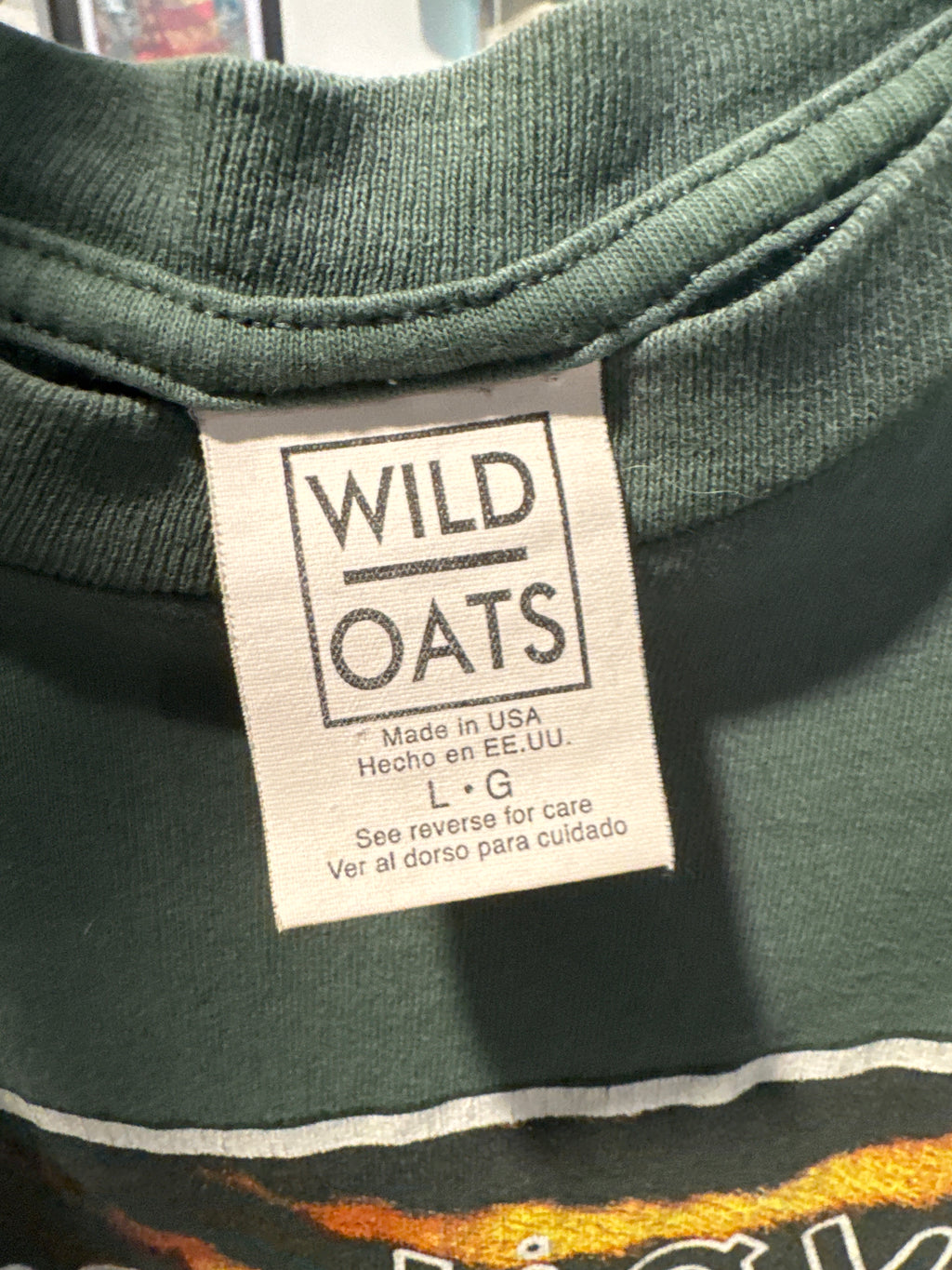 1997 Prodigy Ant Logo RARE Album Promo T Shirt L Wild Oats Green Single Stitch