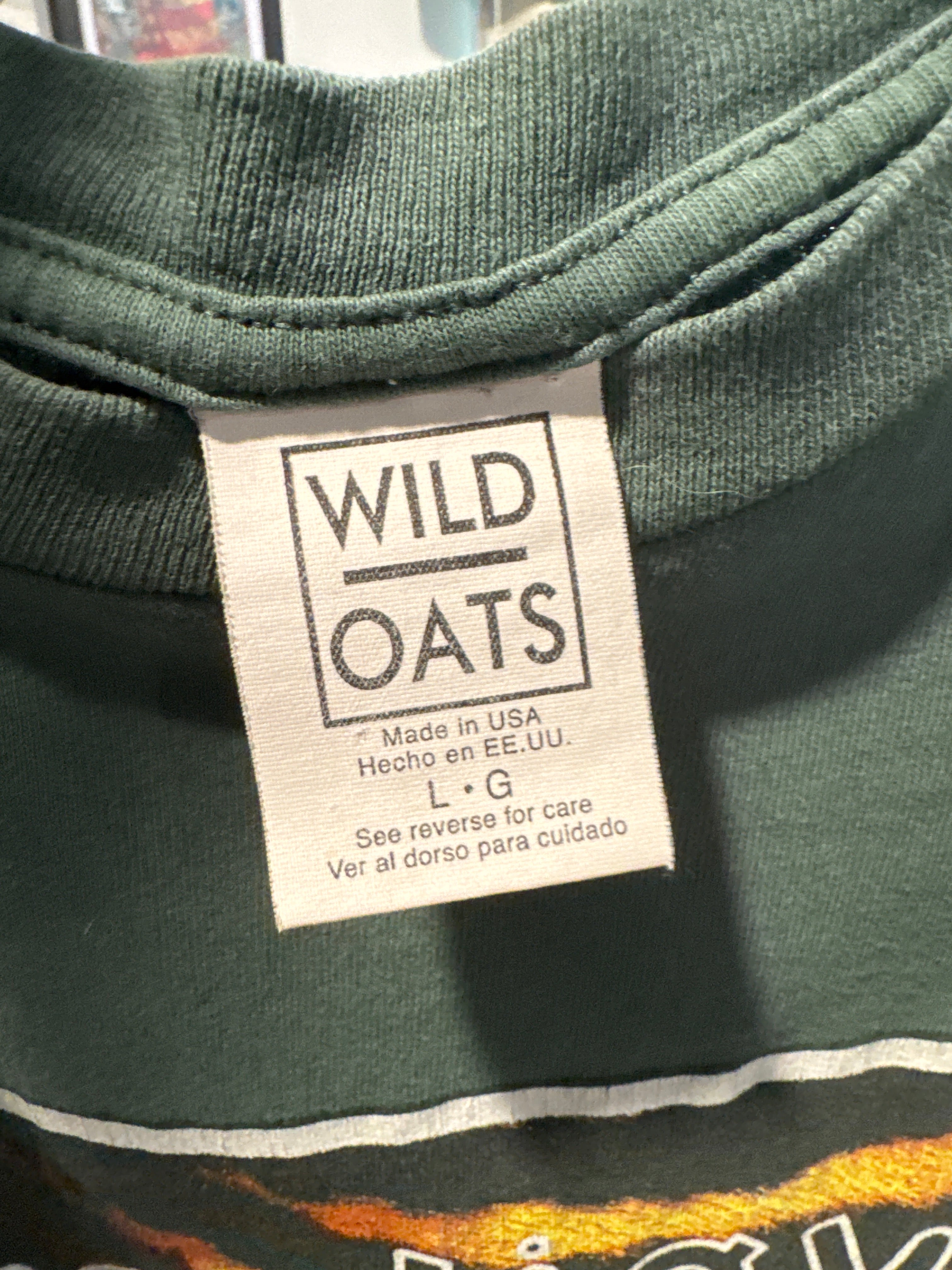 1997 Prodigy Ant Logo RARE Album Promo T Shirt L Wild Oats Green Single Stitch