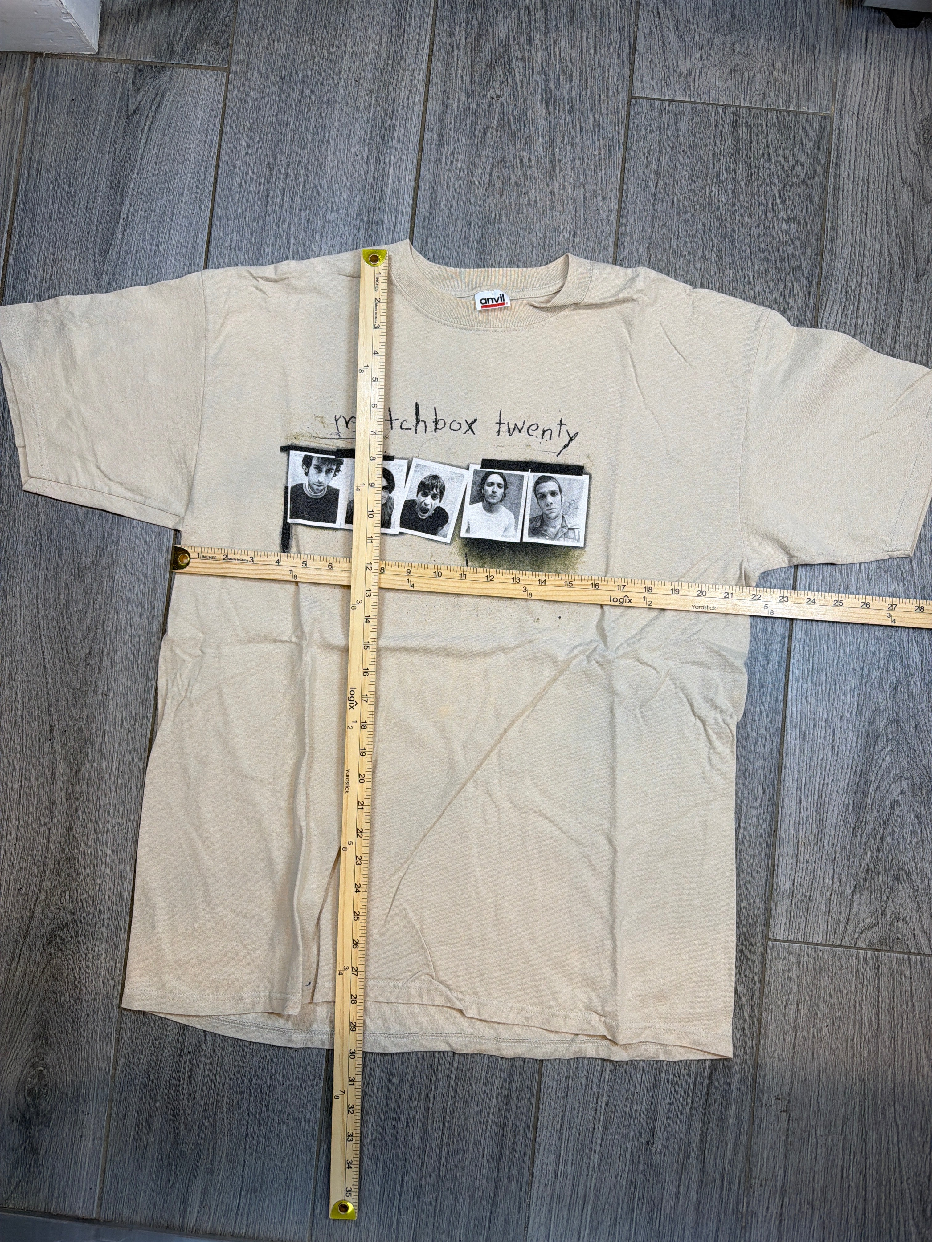 2001 Matchbox Twenty Tour Rob Thomas Beige Anvil T-Shirt XL