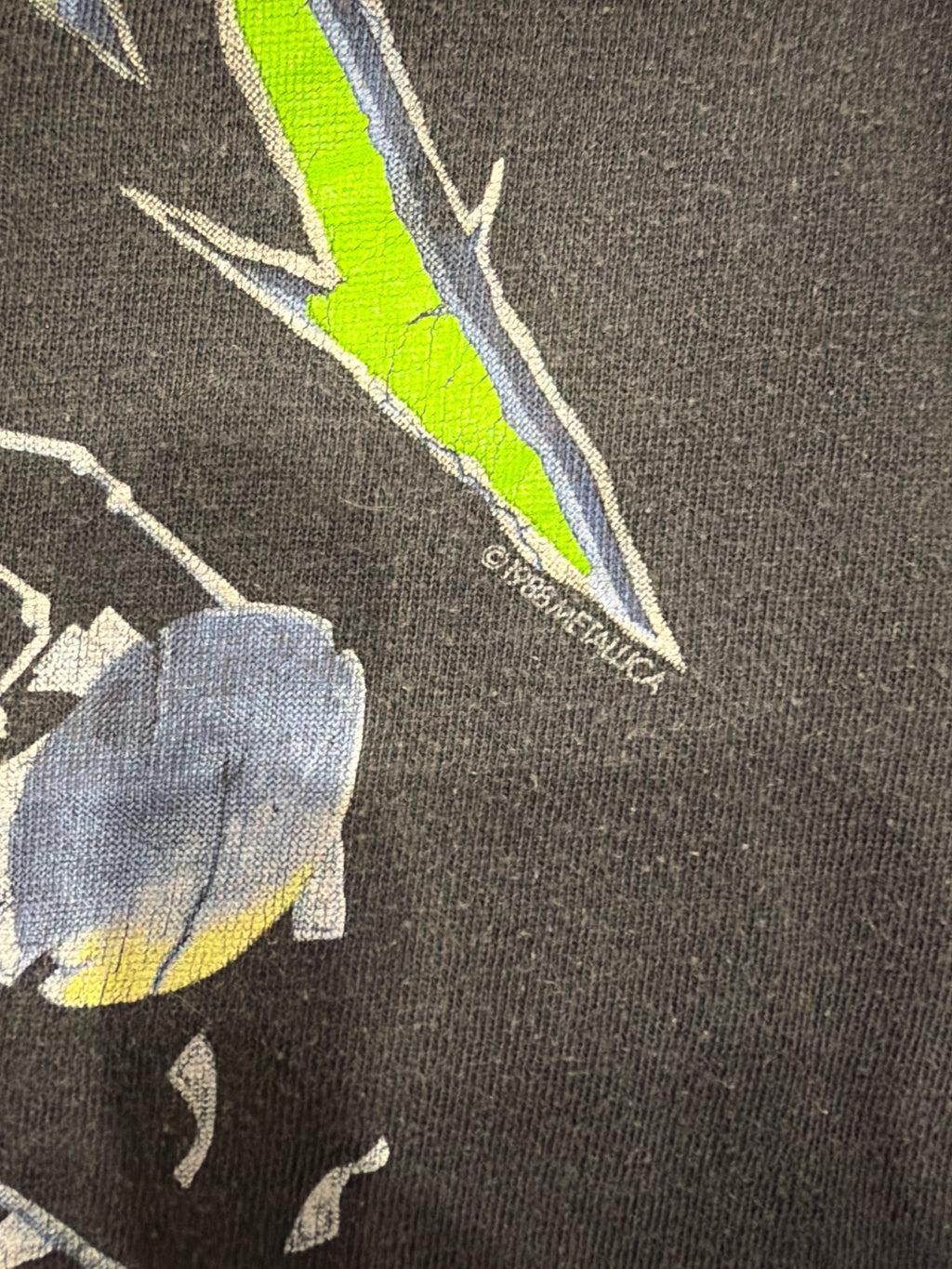 1988 Metallica ...And Justice For All Hammer Black T-Shirt Large