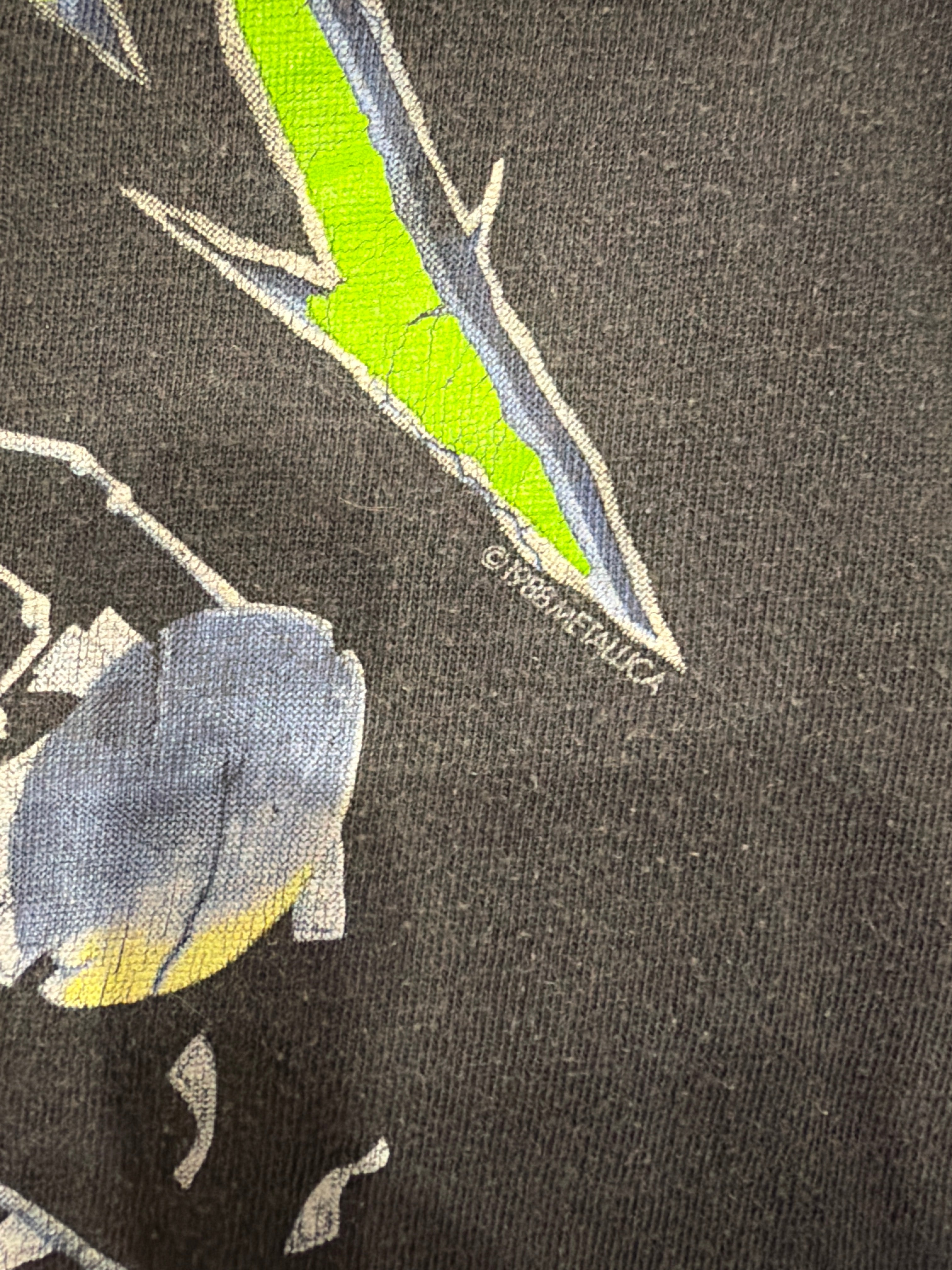 1988 Metallica ...And Justice For All Hammer Black T-Shirt Large