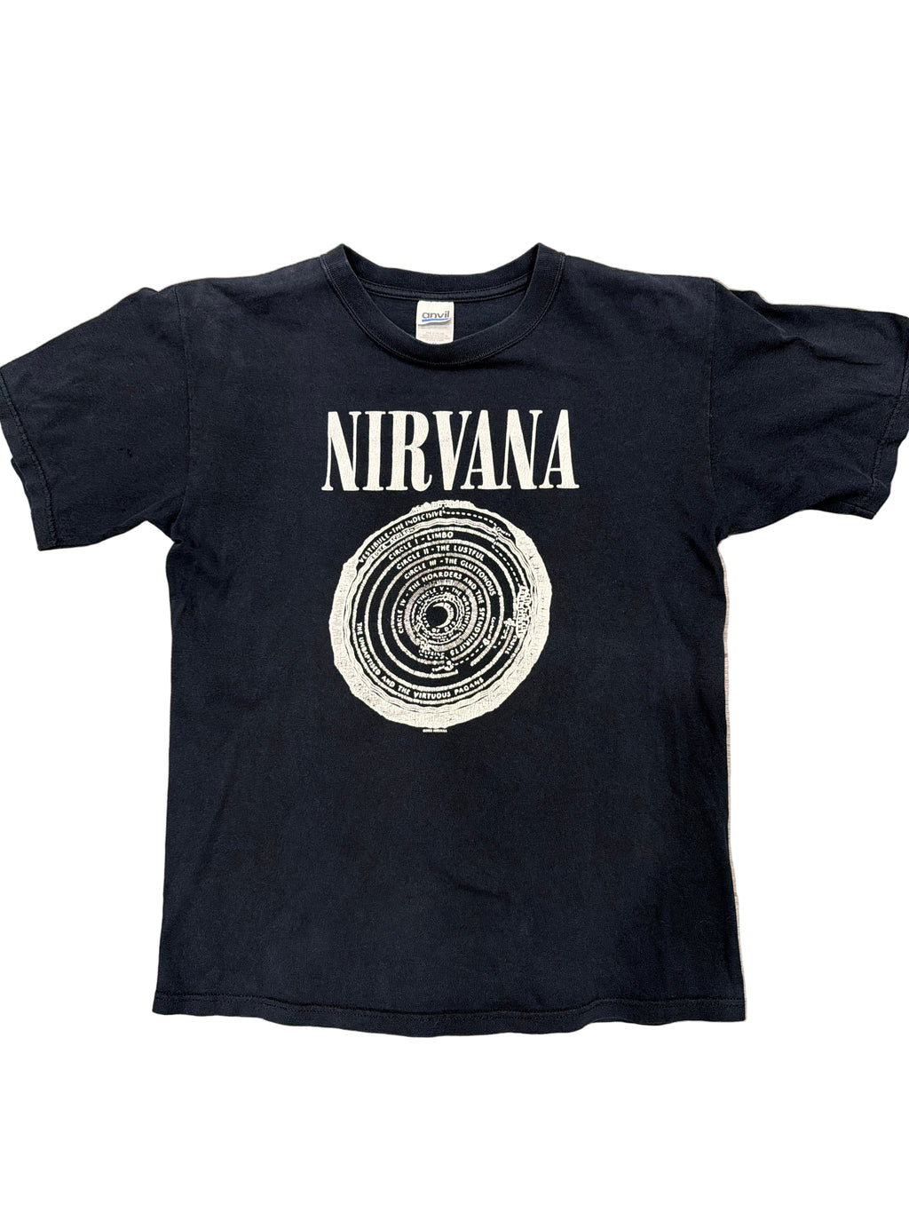 03 Nirvana Vestibule Double Sided Anvil Black T-Shirt Medium