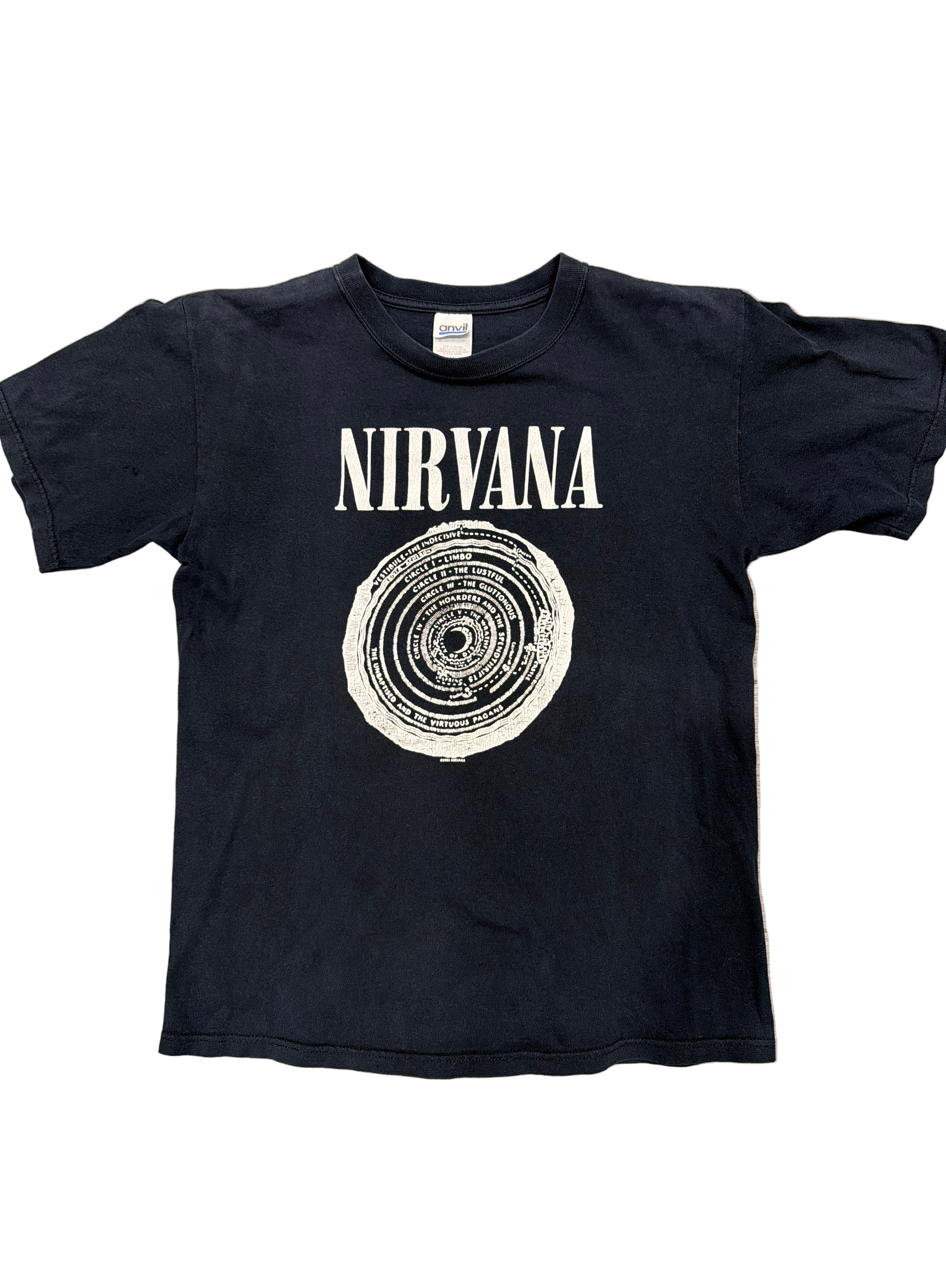 03 Nirvana Vestibule Double Sided Anvil Black T-Shirt Medium