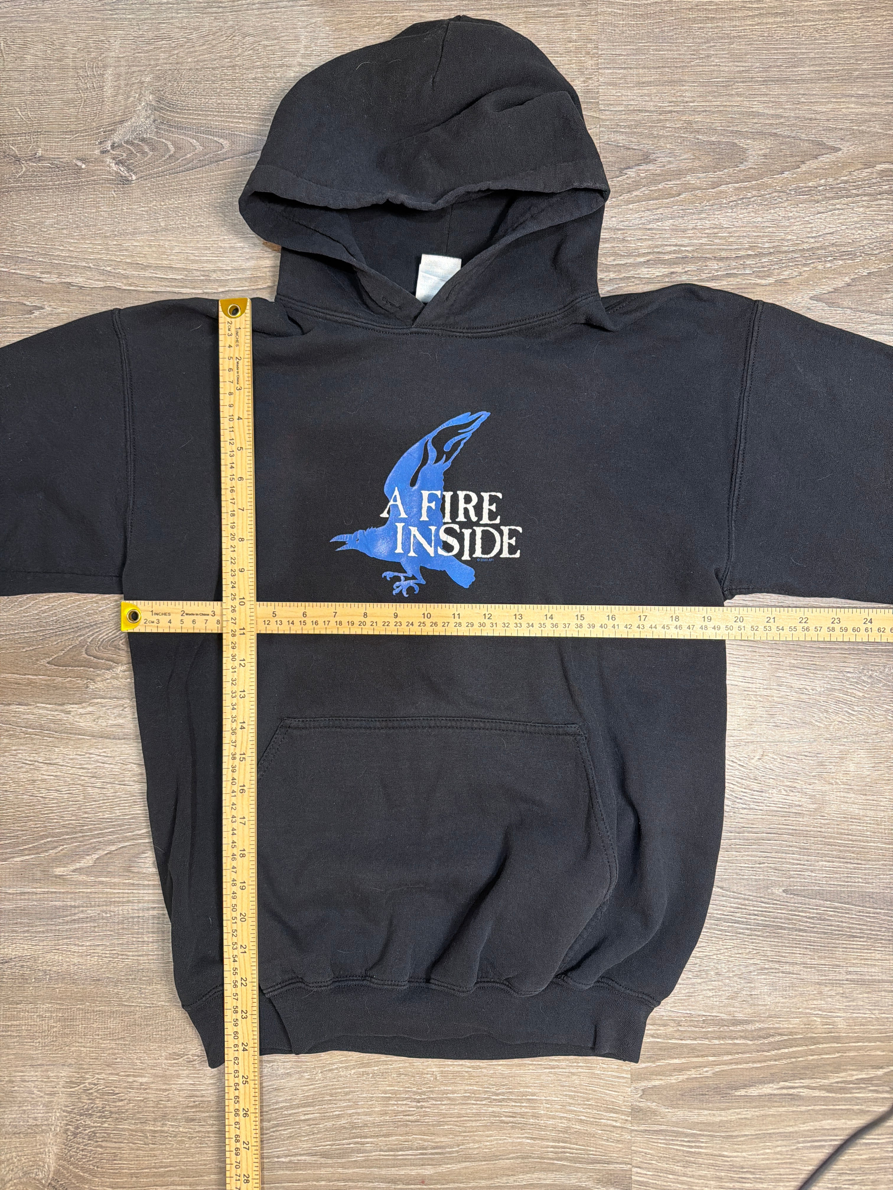 AFI A Fire Inside Sing Sorrow 2003 Punk Y2K Vintage Black Hoodie Medium