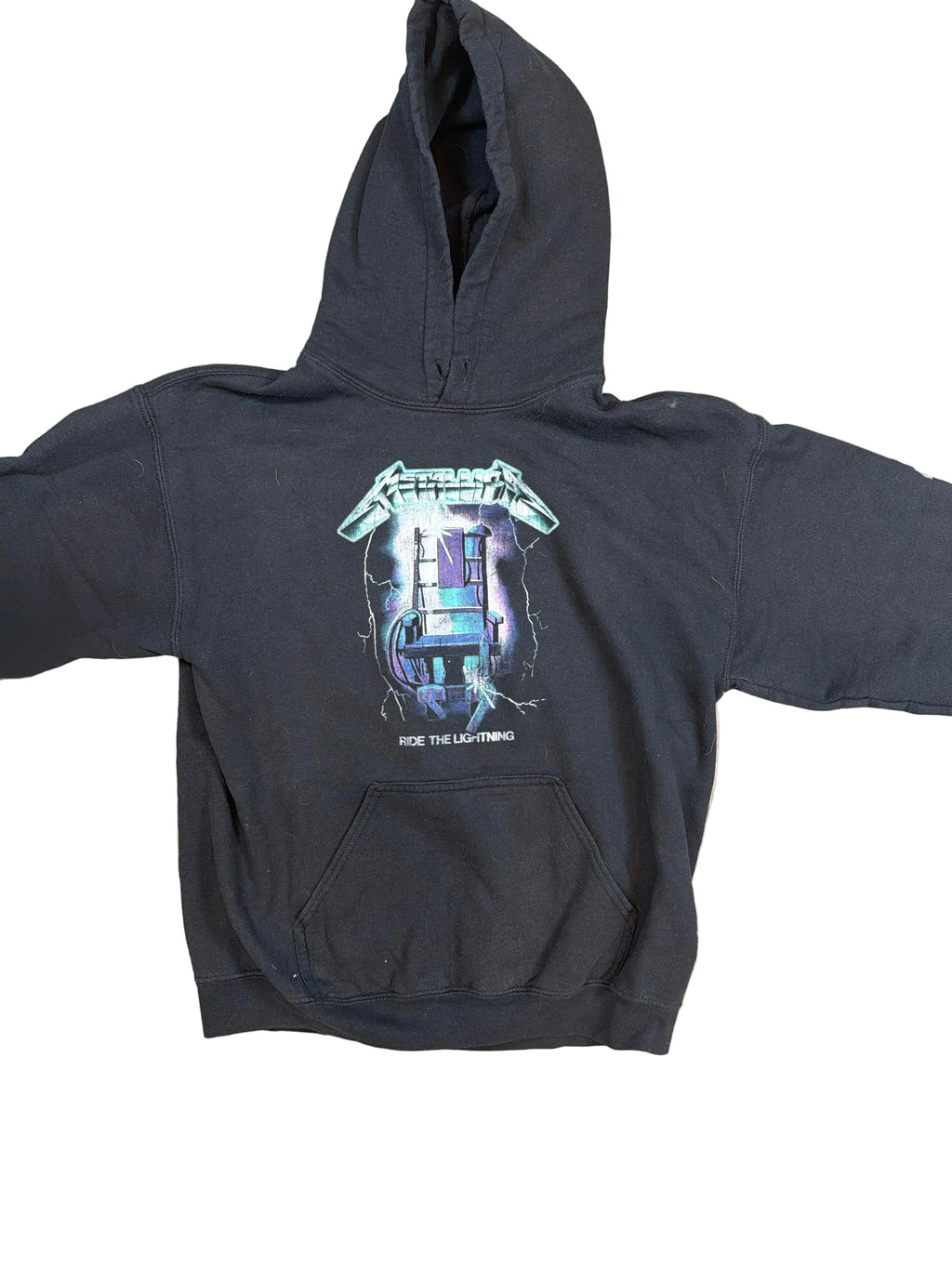 Metallica Ride the Lightning Gildan Black Hoodie Medium
