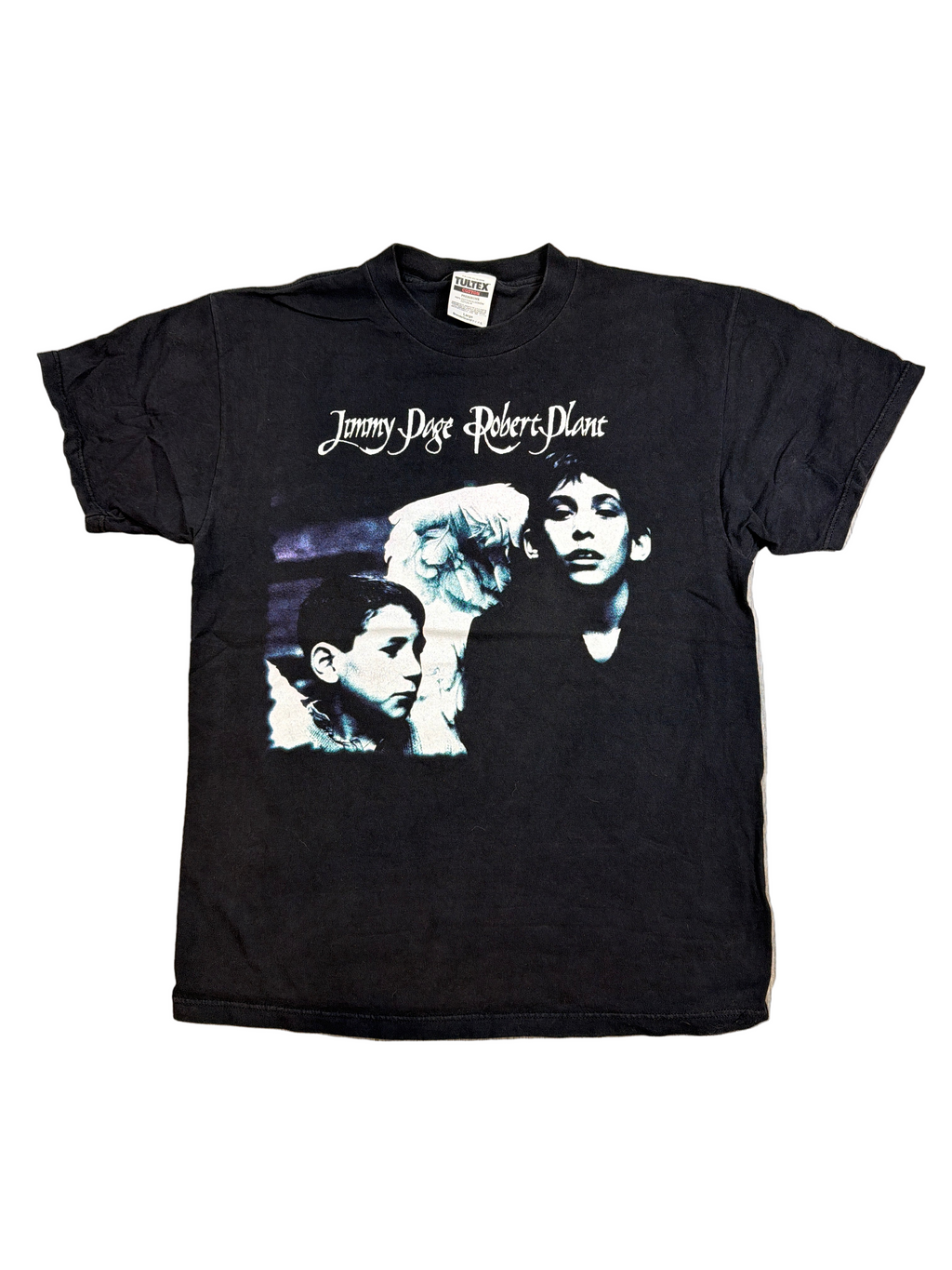 1998 Page and Plant Band Black T-Shirt Tultex Large