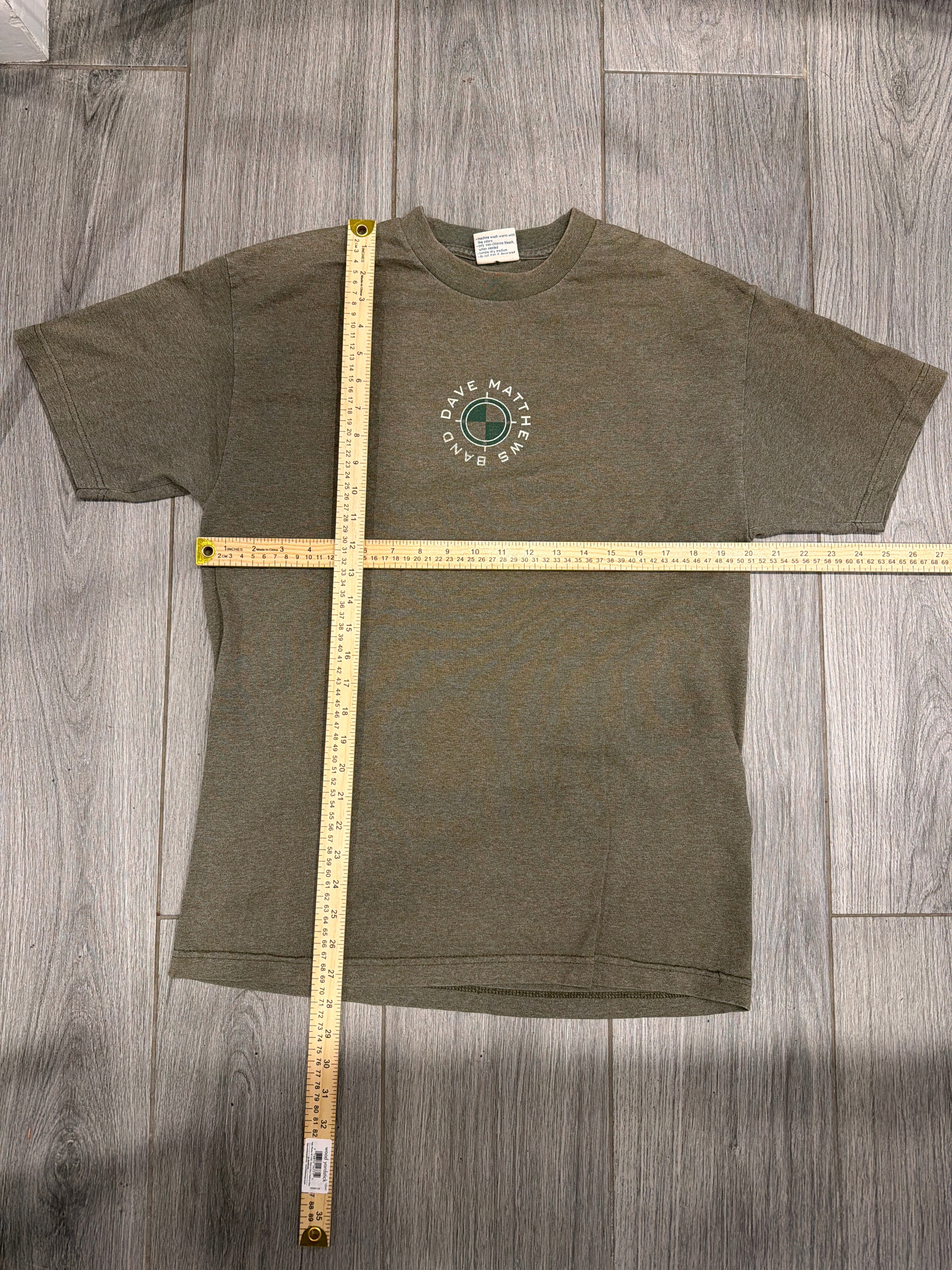 2001 Dave Mathews Band DMB Green T-Shirt Large