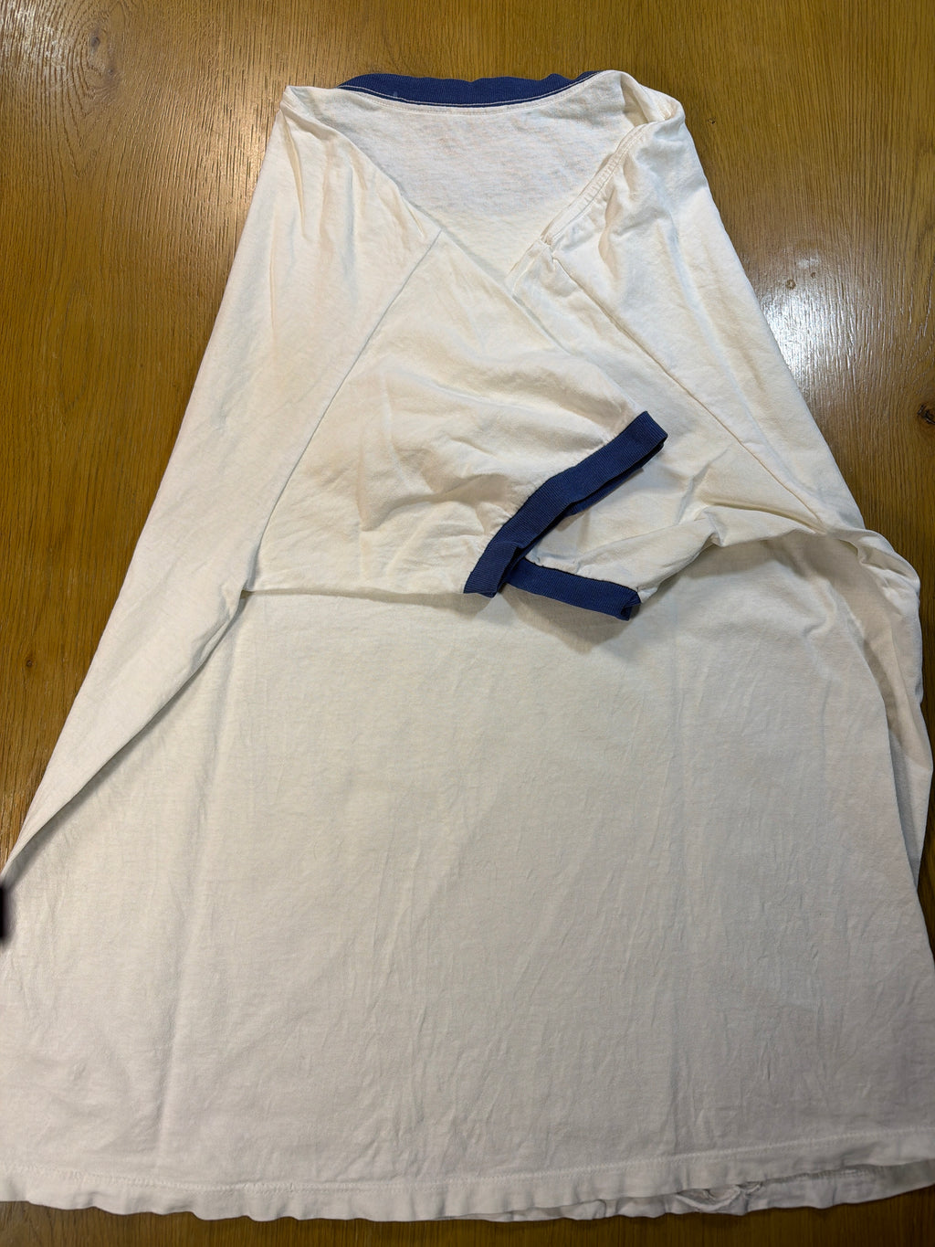 Vintage Nike Shoes Athletics Ringer White/Blue T-Shirt XL