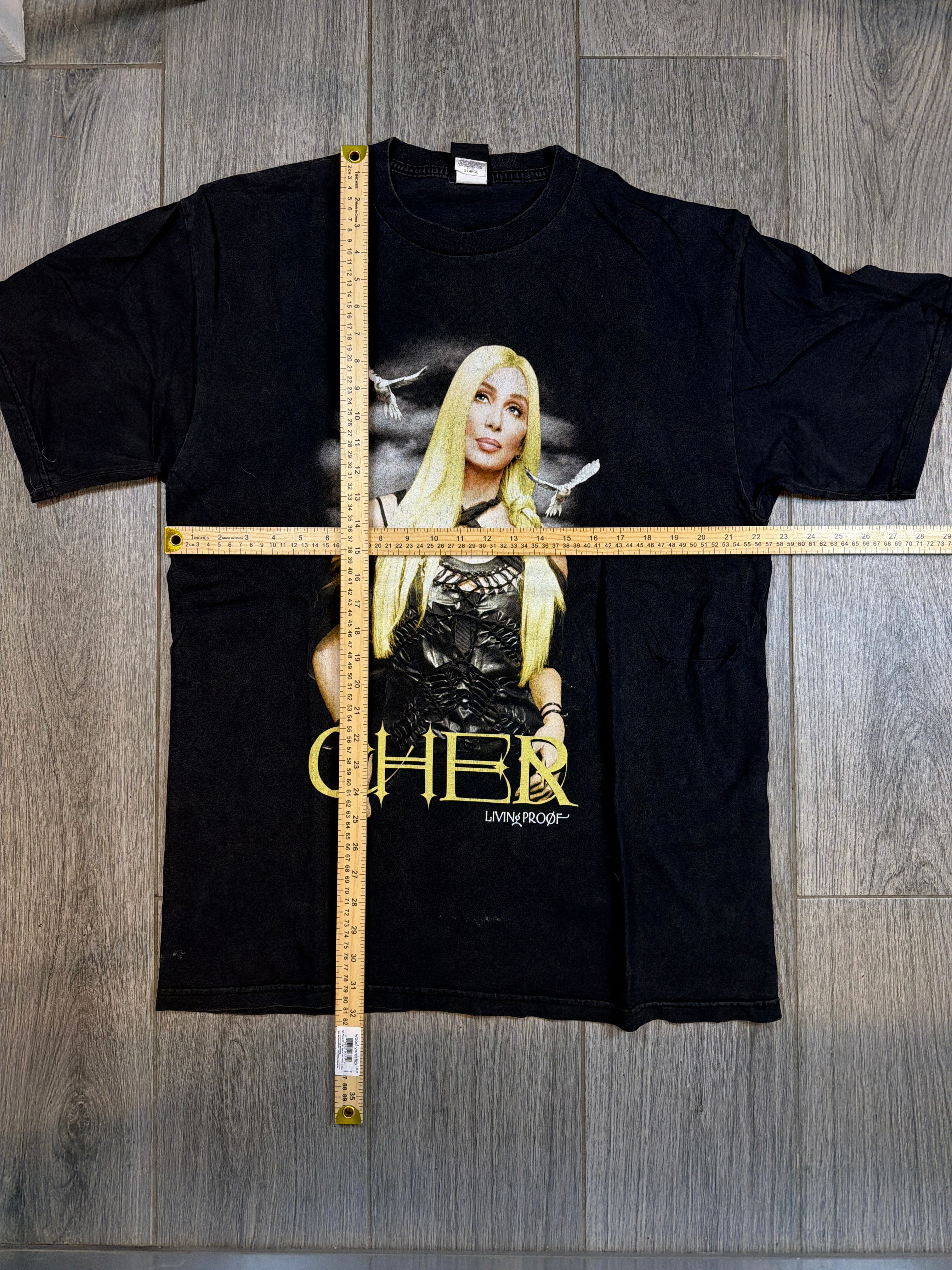 2002 Cher „Living Proof“ Tour Riesen-T-Shirt XL