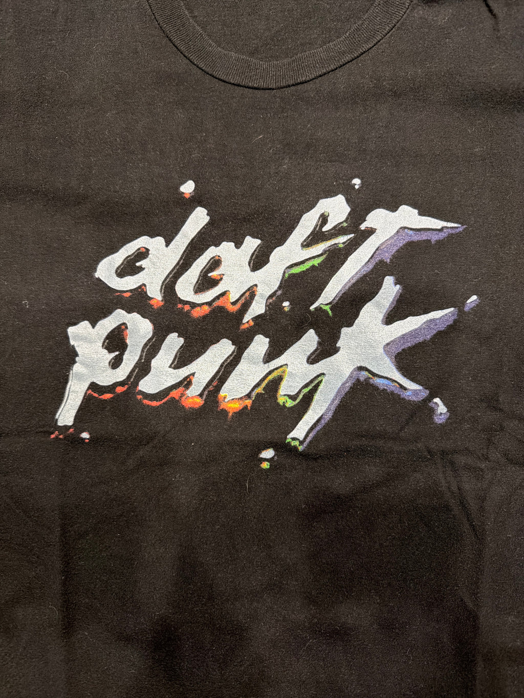 00s Daft Punk Rainbow Splatter Spellout Foil Discovery Era Tour Large