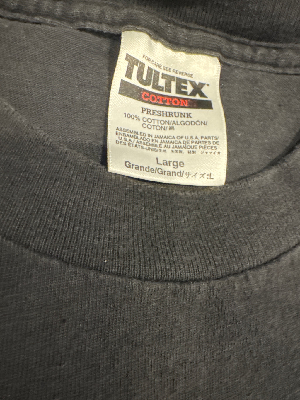 1998 Page and Plant Band Black T-Shirt Tultex Large