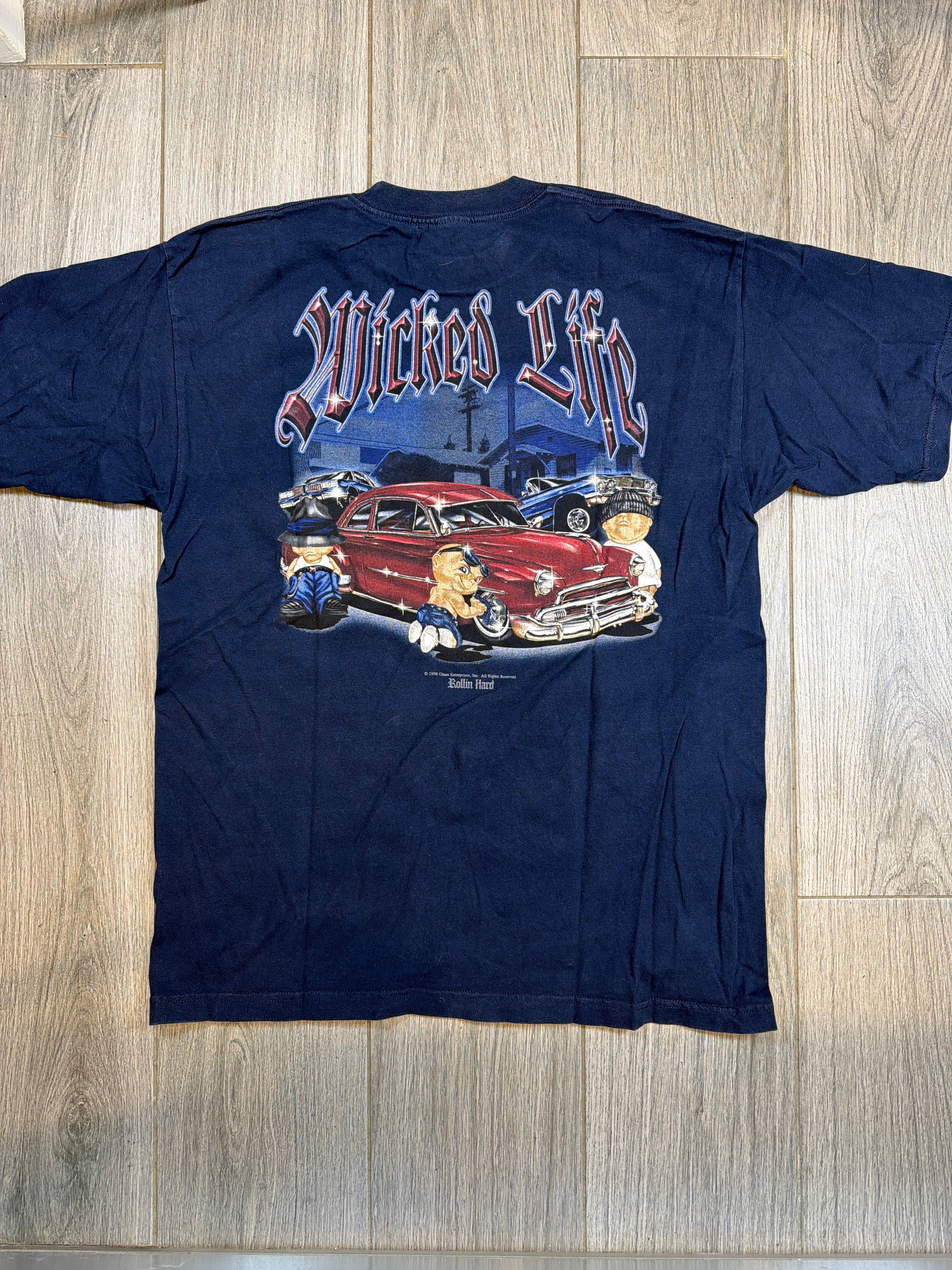 1998 Rollin Hard 'Wicked Life' T-Shirt Large