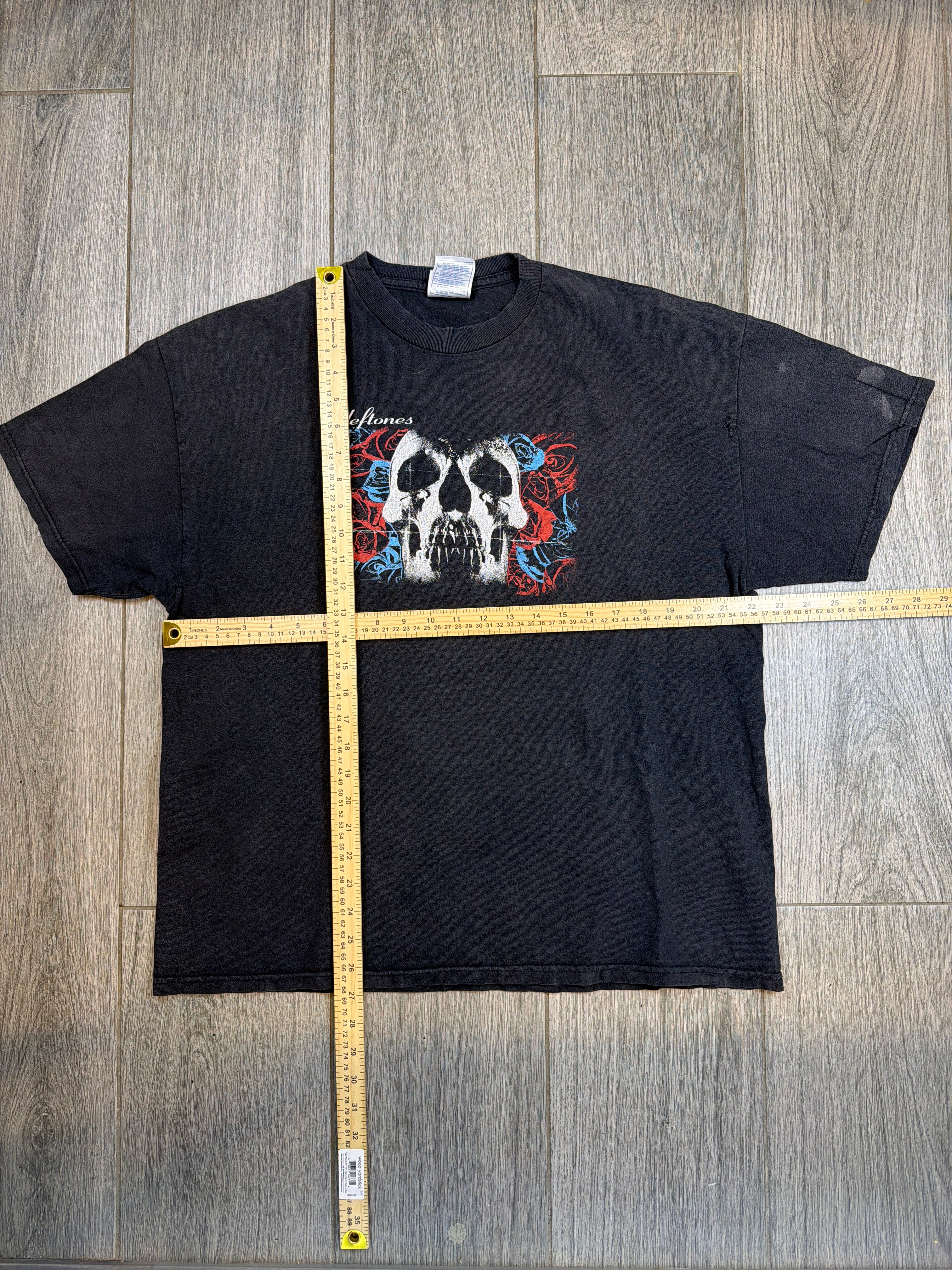 2003 Deftones Tour Self Titled Skull and Roses Black T-Shirt XL