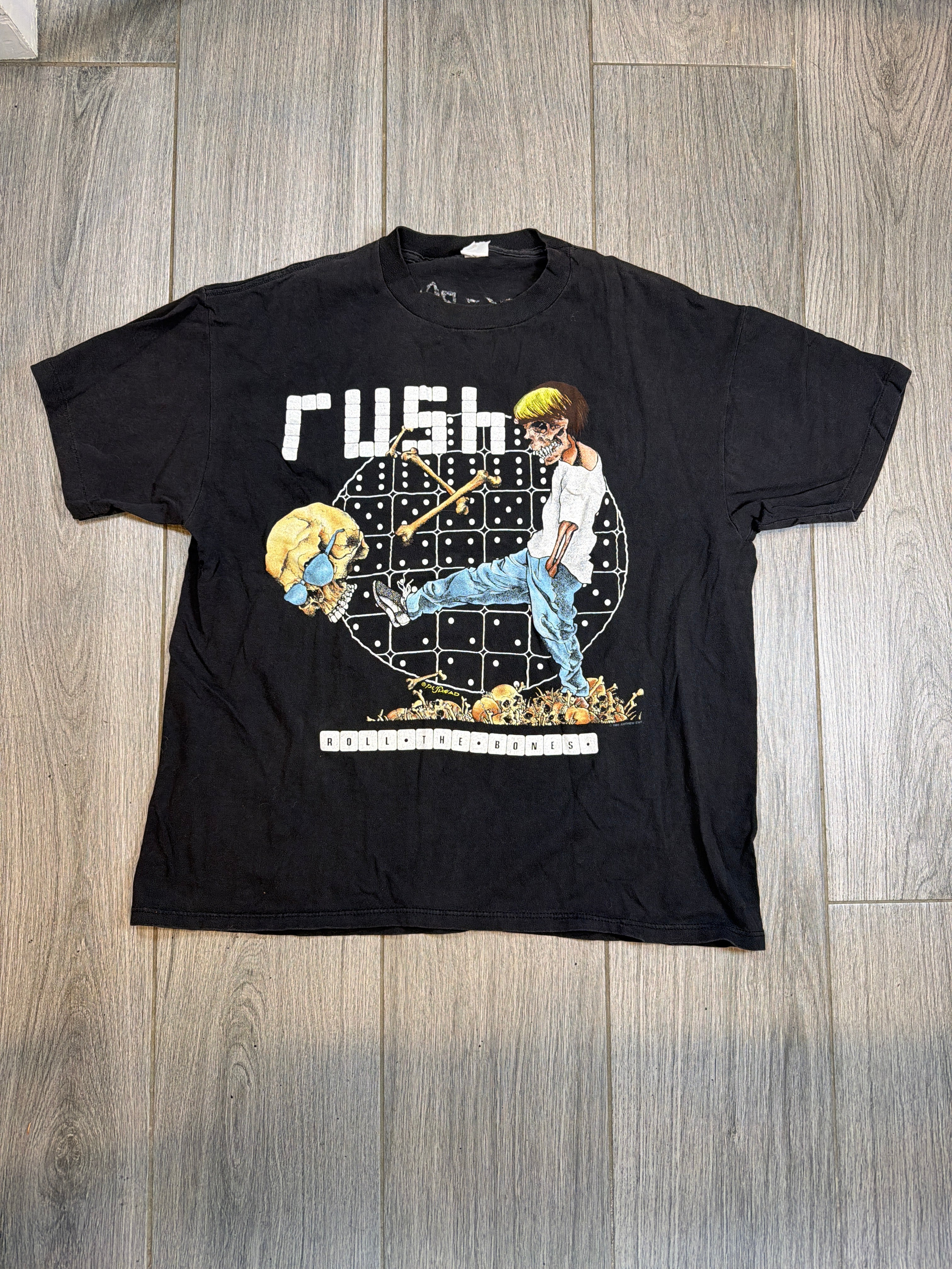 2009 Rush Roll the Bones US Tour Pushead Black T-Shirt Large