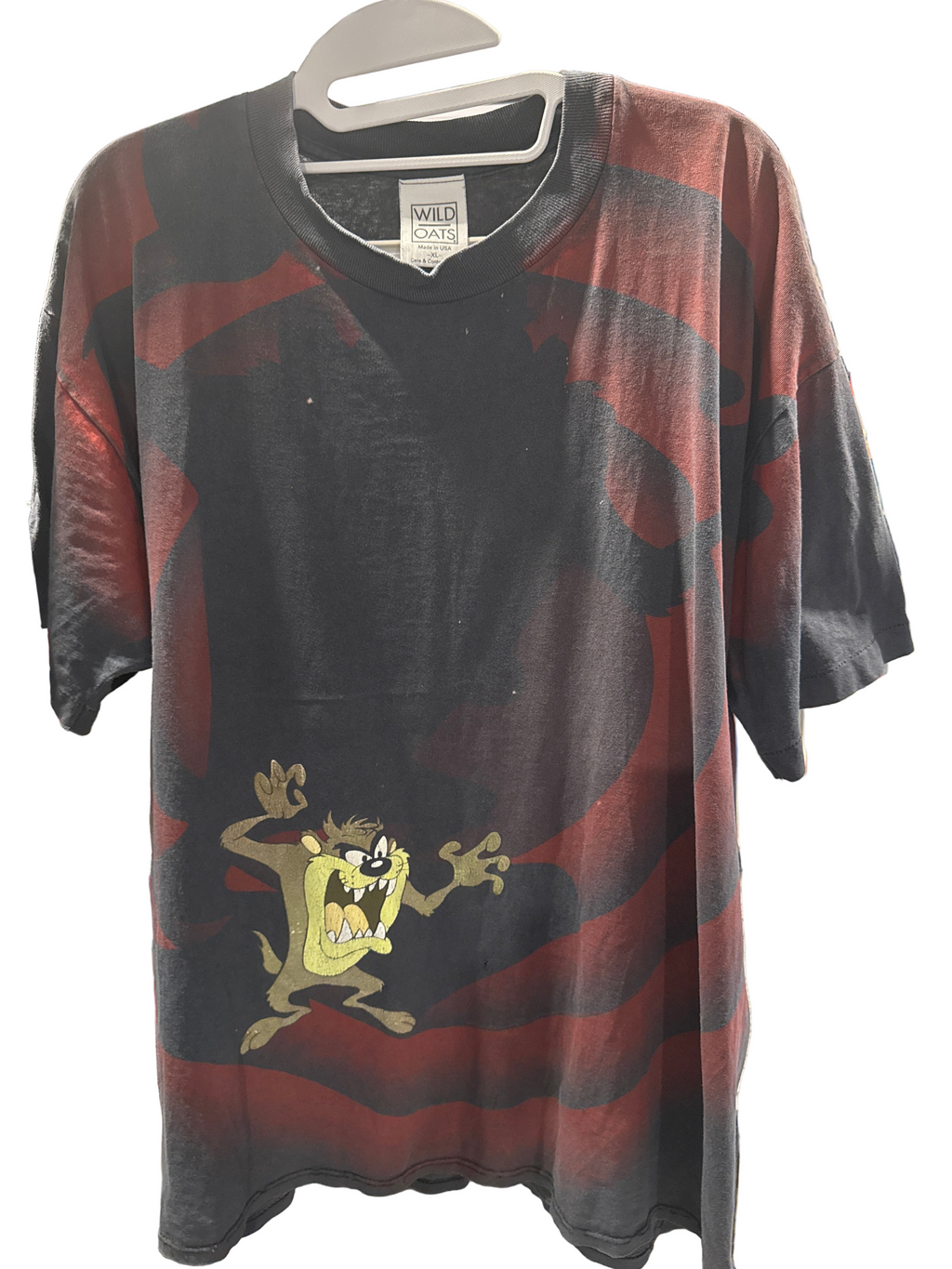 1992 Taz Looney Tunes Shadow AOP Cartoon XL