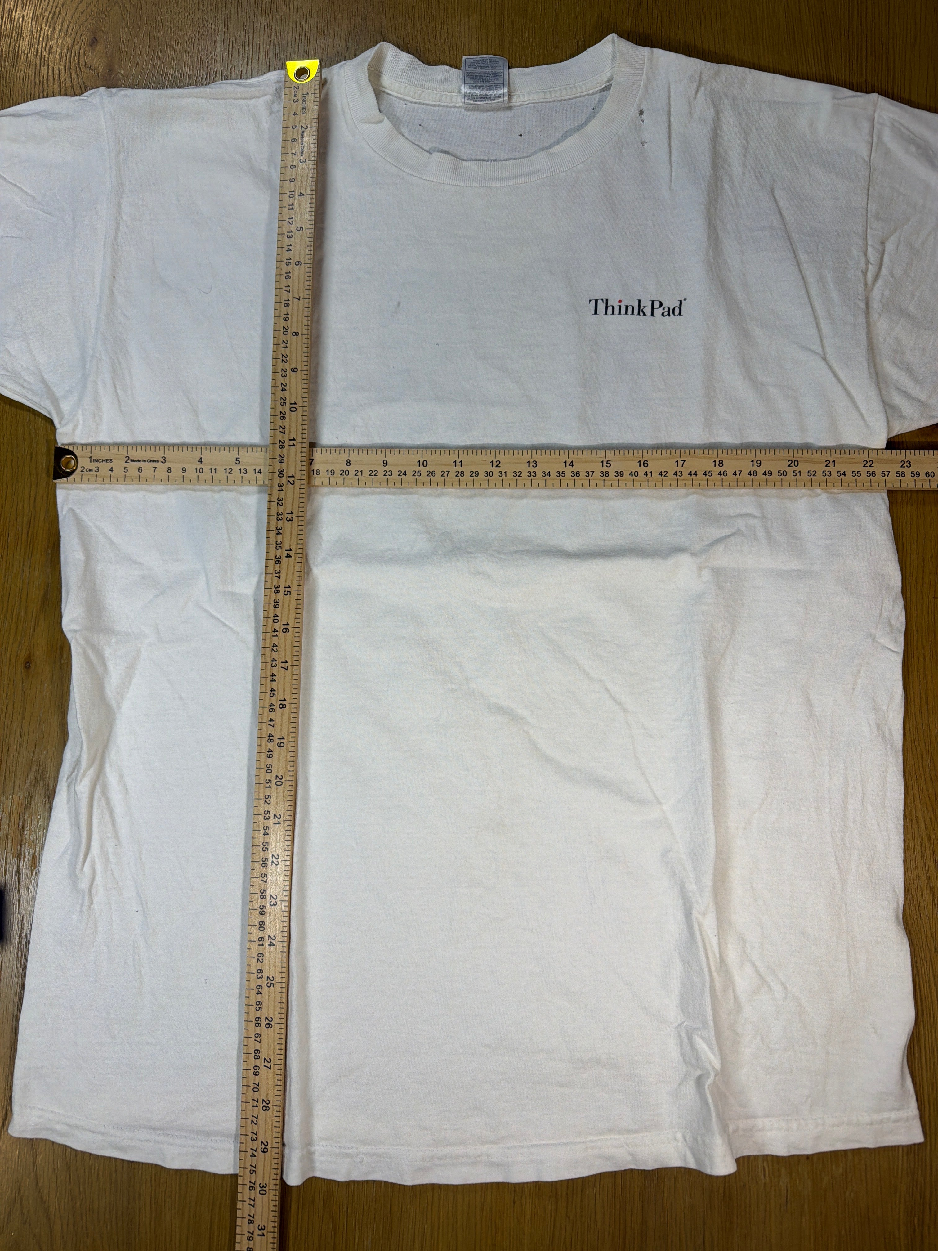 IBM Thinkpad Vintage Tech White T-Shirt XL
