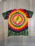 Vintage Y2K Grateful Dead Steal Your Face Liquid Blue Tie Dye T-Shirt Medium