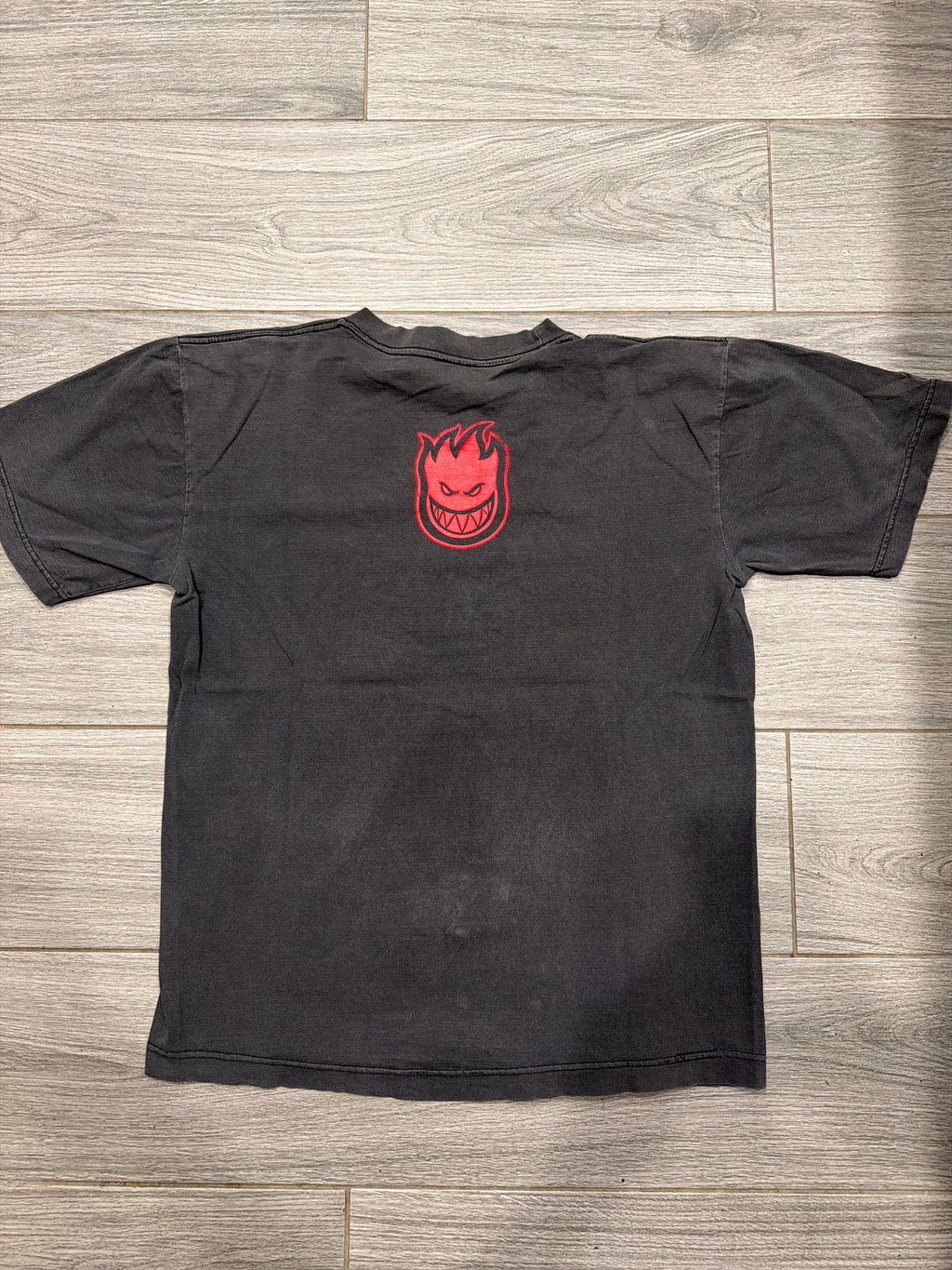 00s Spitfire Skateboard Skate Wheels T-Shirt Large Red Grey Black y2k