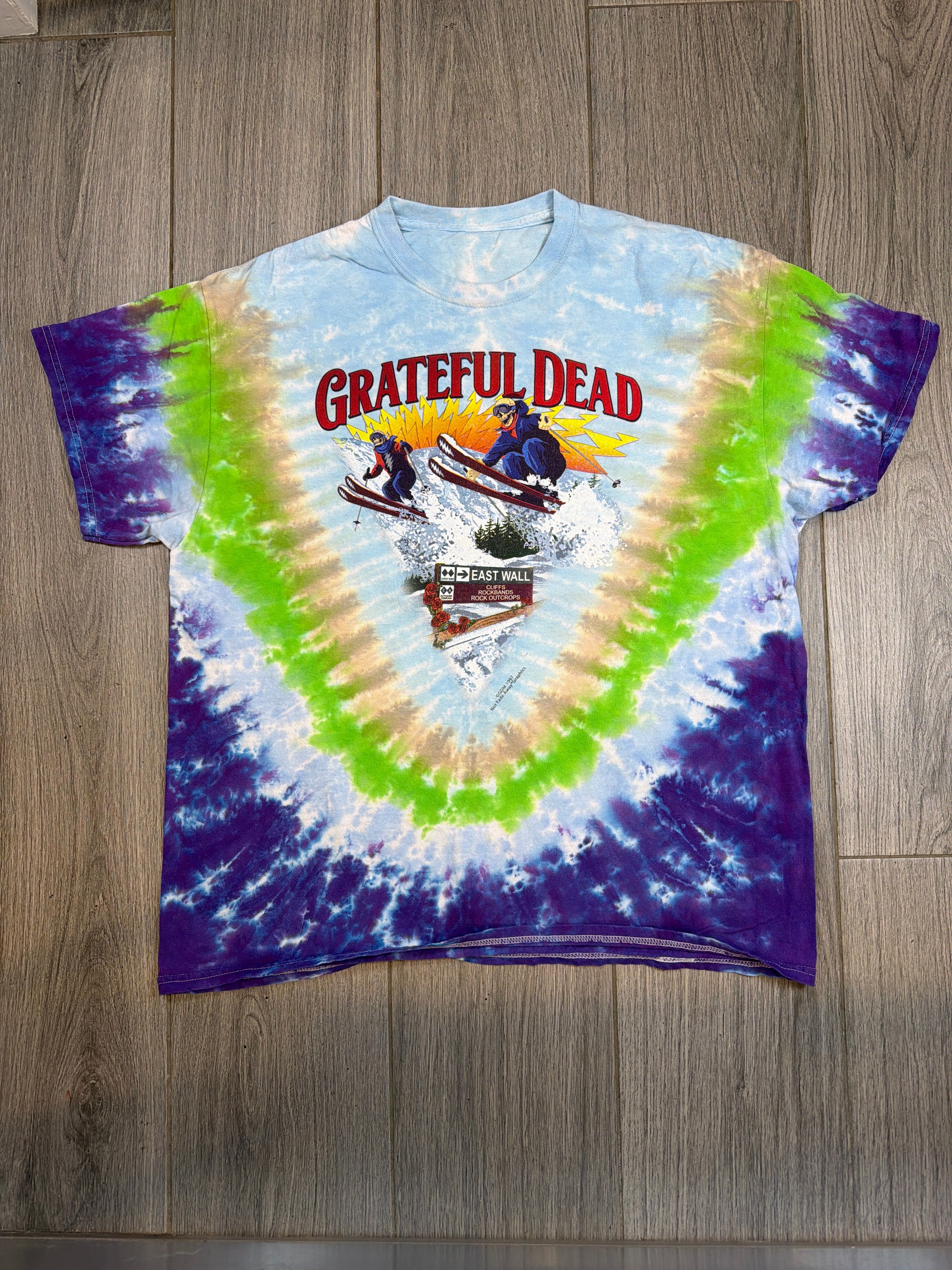 1997 Grateful Dead Mt Snow Vermont Ski Tie Dye T-Shirt XL