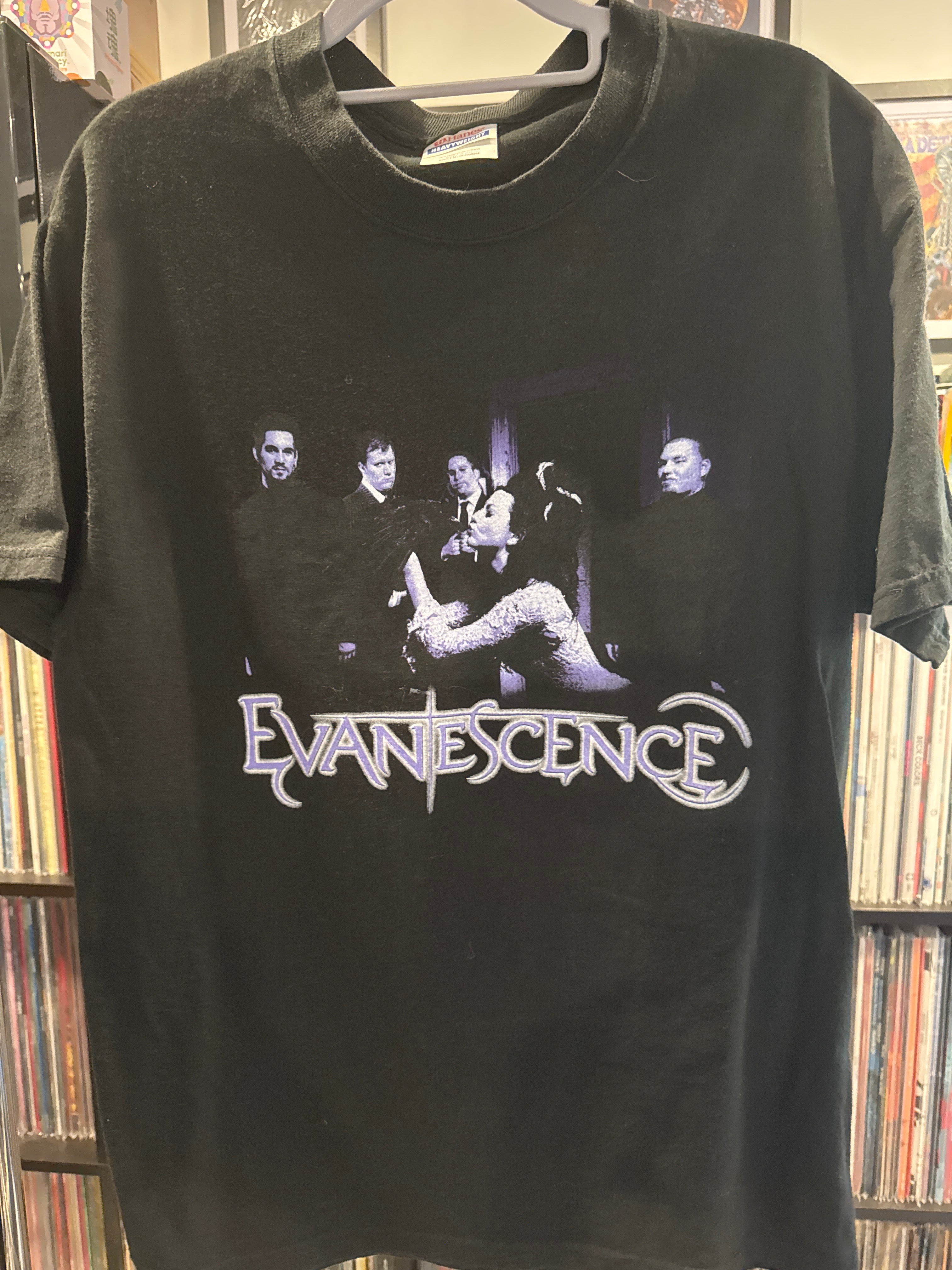 2004 Evanescence Summer Tour Hanes Heavyweight T Shirt M Black