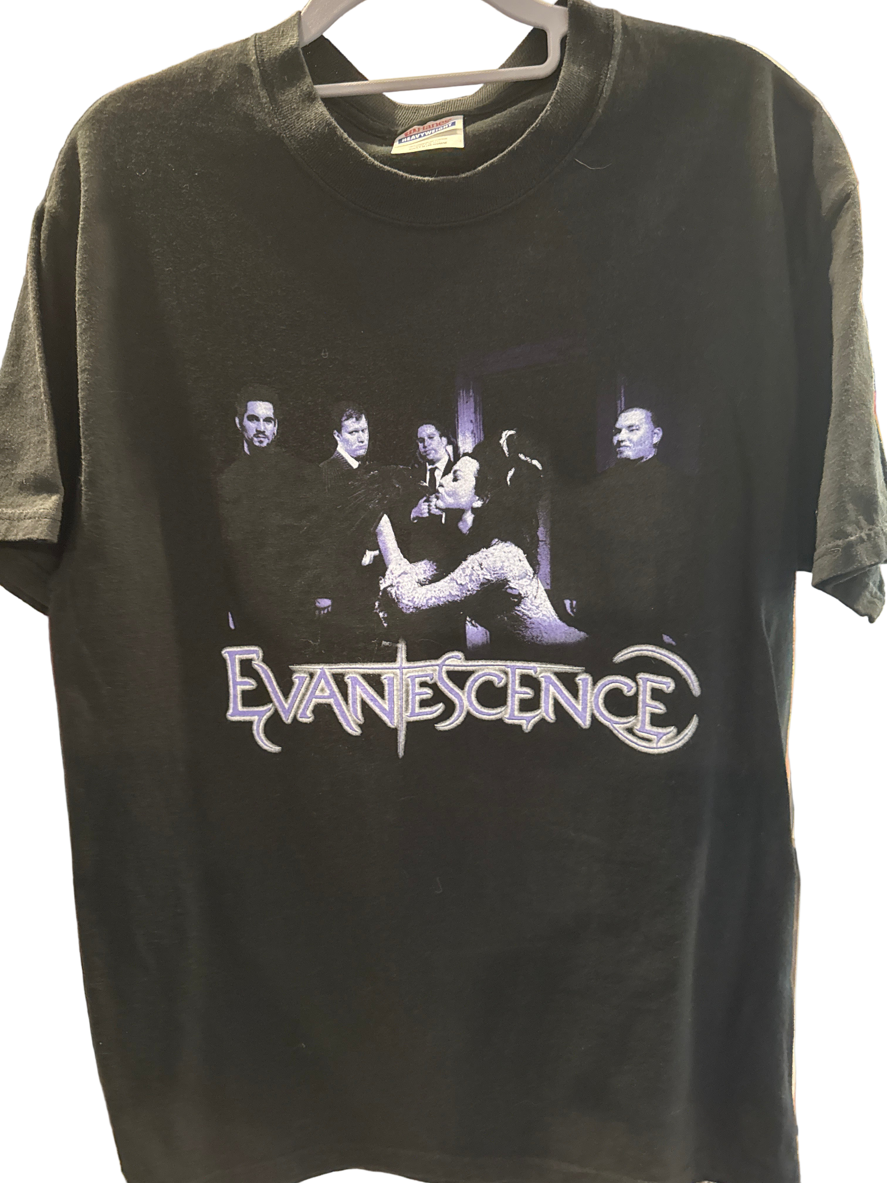 2004 Evanescence Summer Tour Hanes Heavyweight T Shirt M Black
