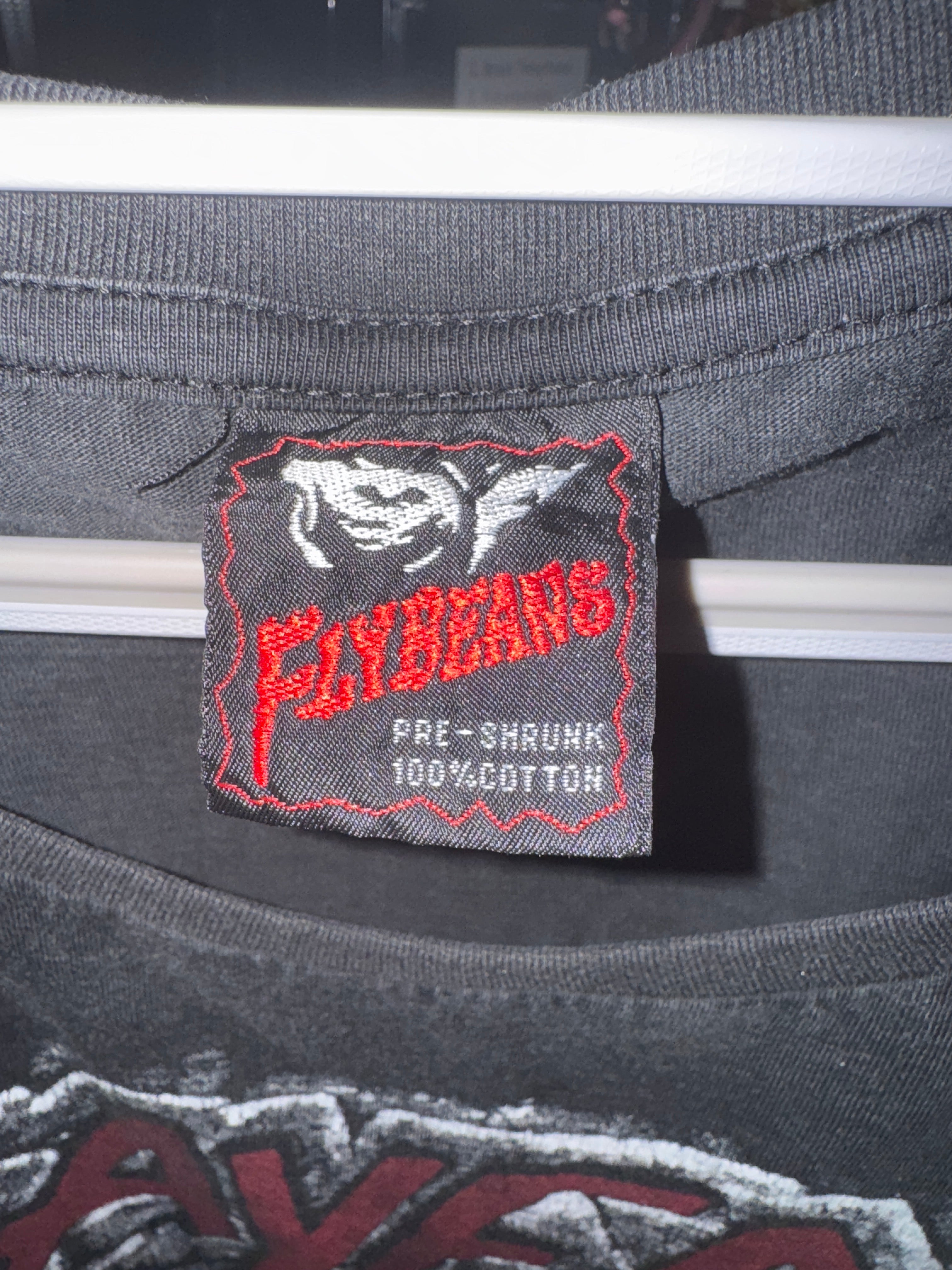 1996 Slayer US XL Wide Neck Black Big Graphics T Shirt