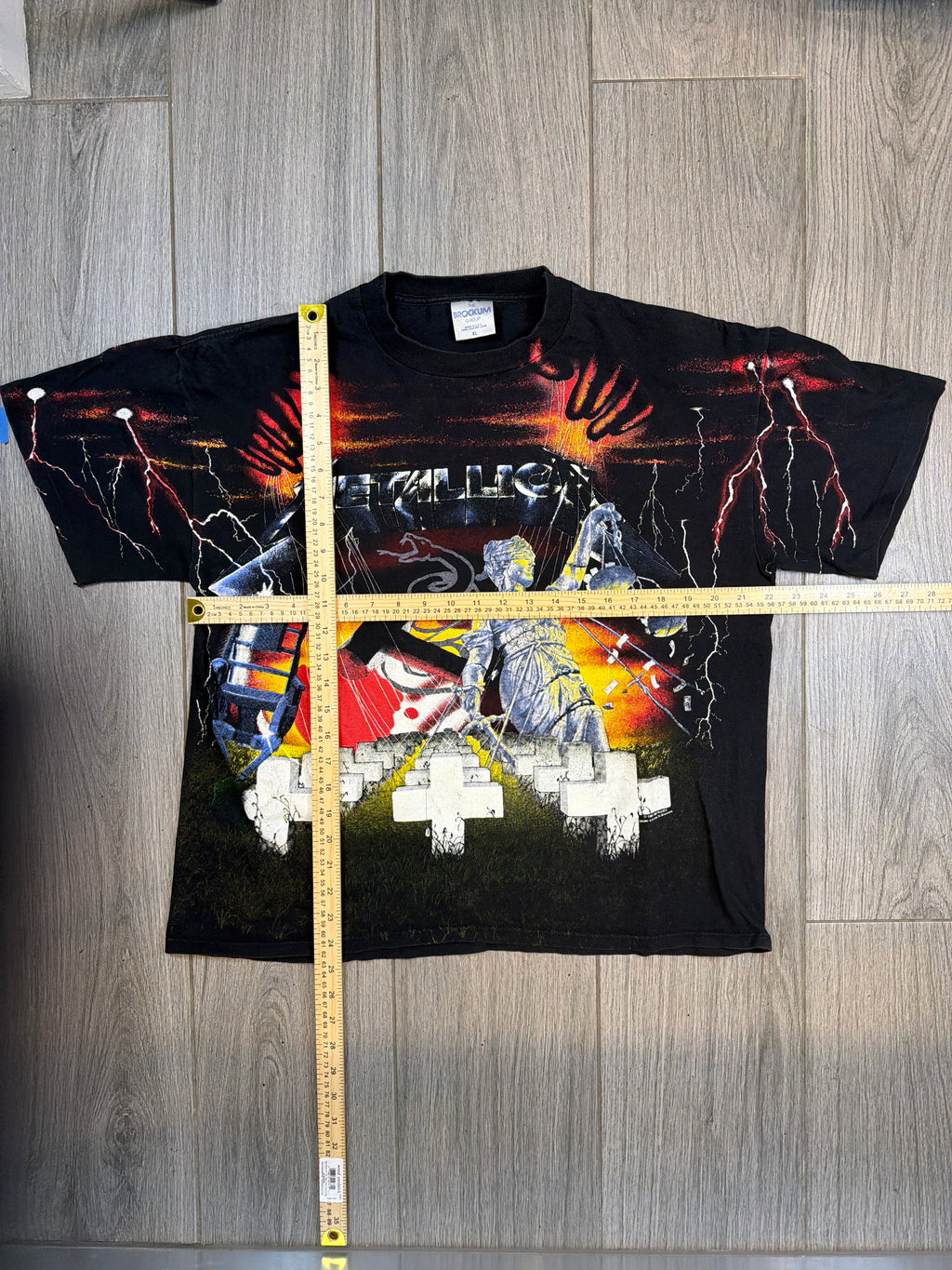 1991 Metallica Brockum AOP Metal Black T-Shirt XL