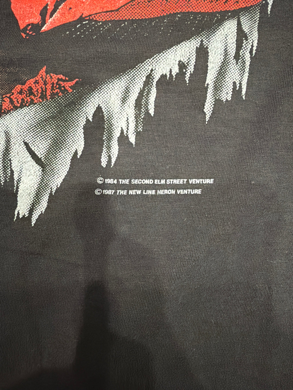 80s Freddy Kruger Suck Face Double Sided Black T-Shirt Medium