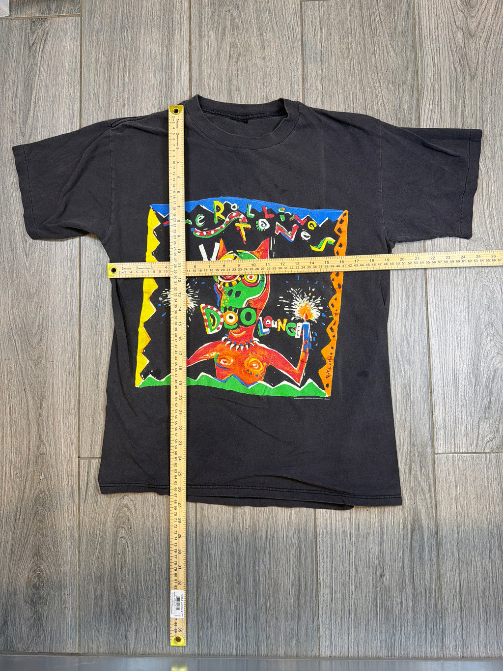 1994 Rolling Stones Voodoo Lounge Black Band T-Shirt Large