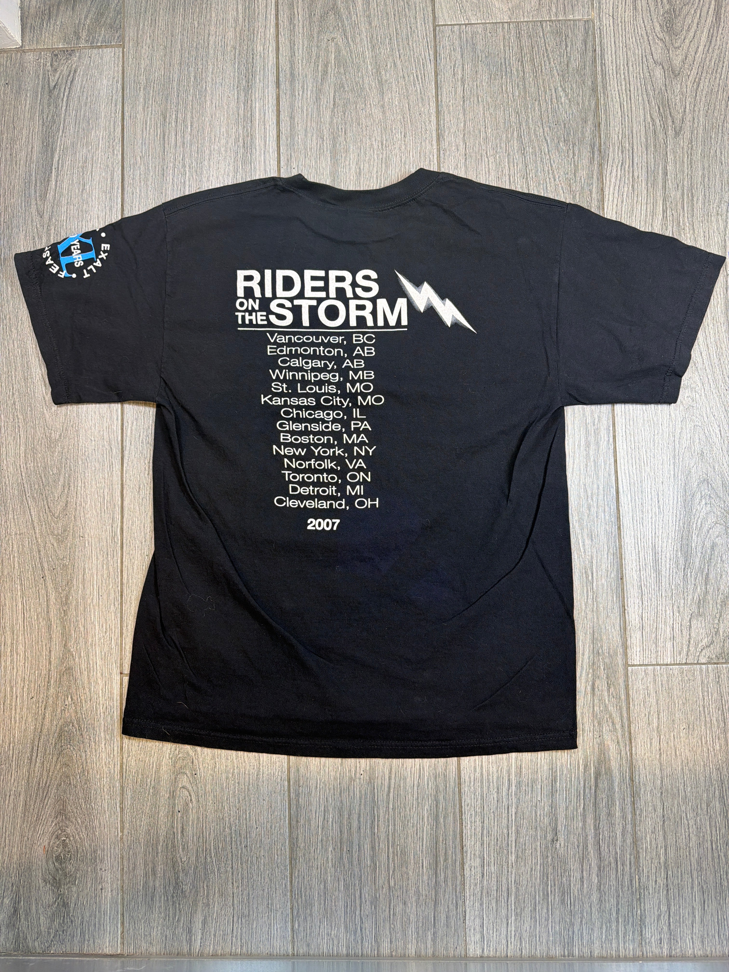 RARE 2007 The Doors Riders on the Storm 40 Year Tour Black Pegasus T-Shirt Large