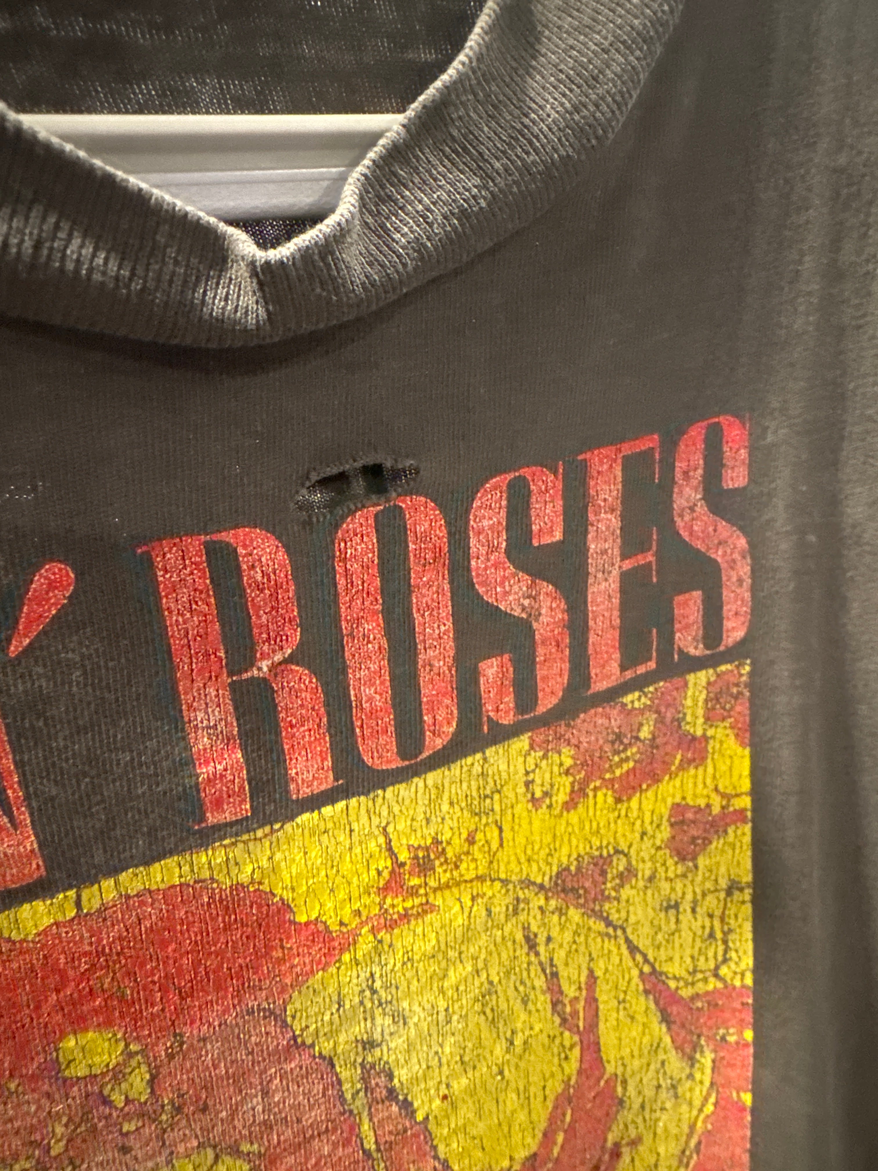 1991 Guns N Roses GnR Use Your Illusion Tour T Shirt XL Faded Black