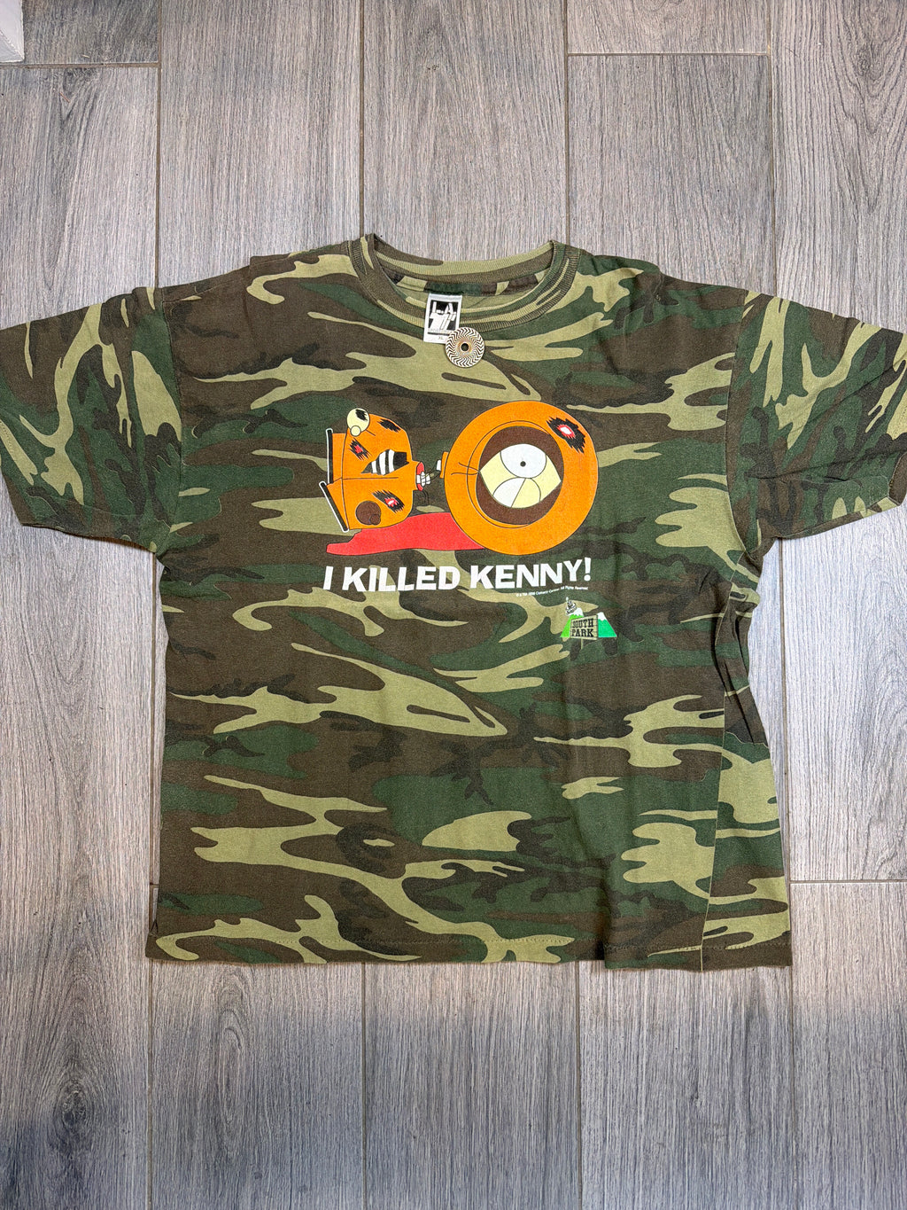 00s South Park I Killed Kenny Camo T-Shirt XL