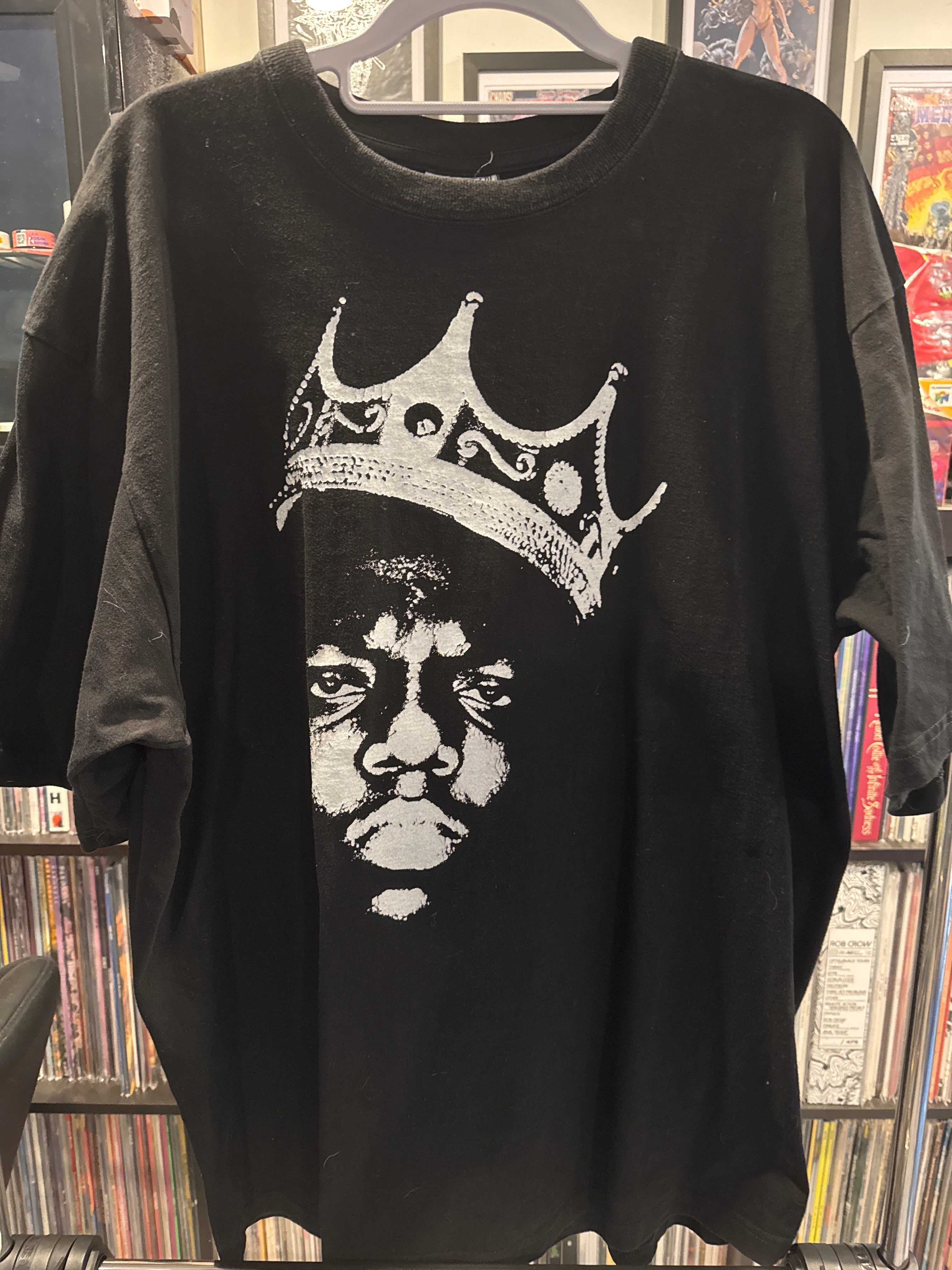 Notorious BIG Biggy Smalls Krone Übergroßes XL T-Shirt Schwarz