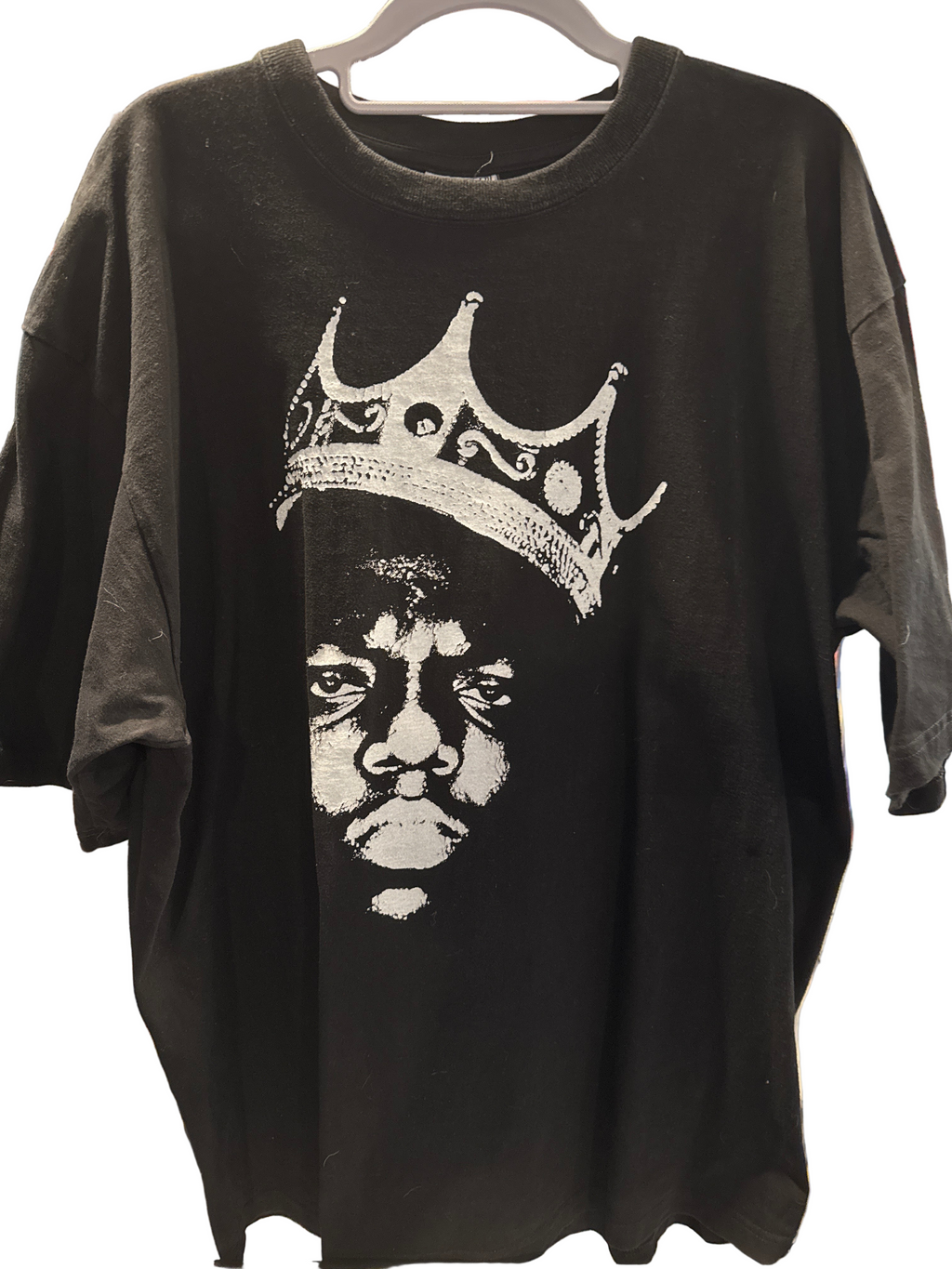 Notorious BIG Biggy Smalls Crown Oversized XL T Shirt Black