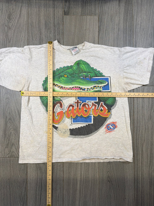 Florida Gators Distressed Oneita Grey 00s T-Shirt XL