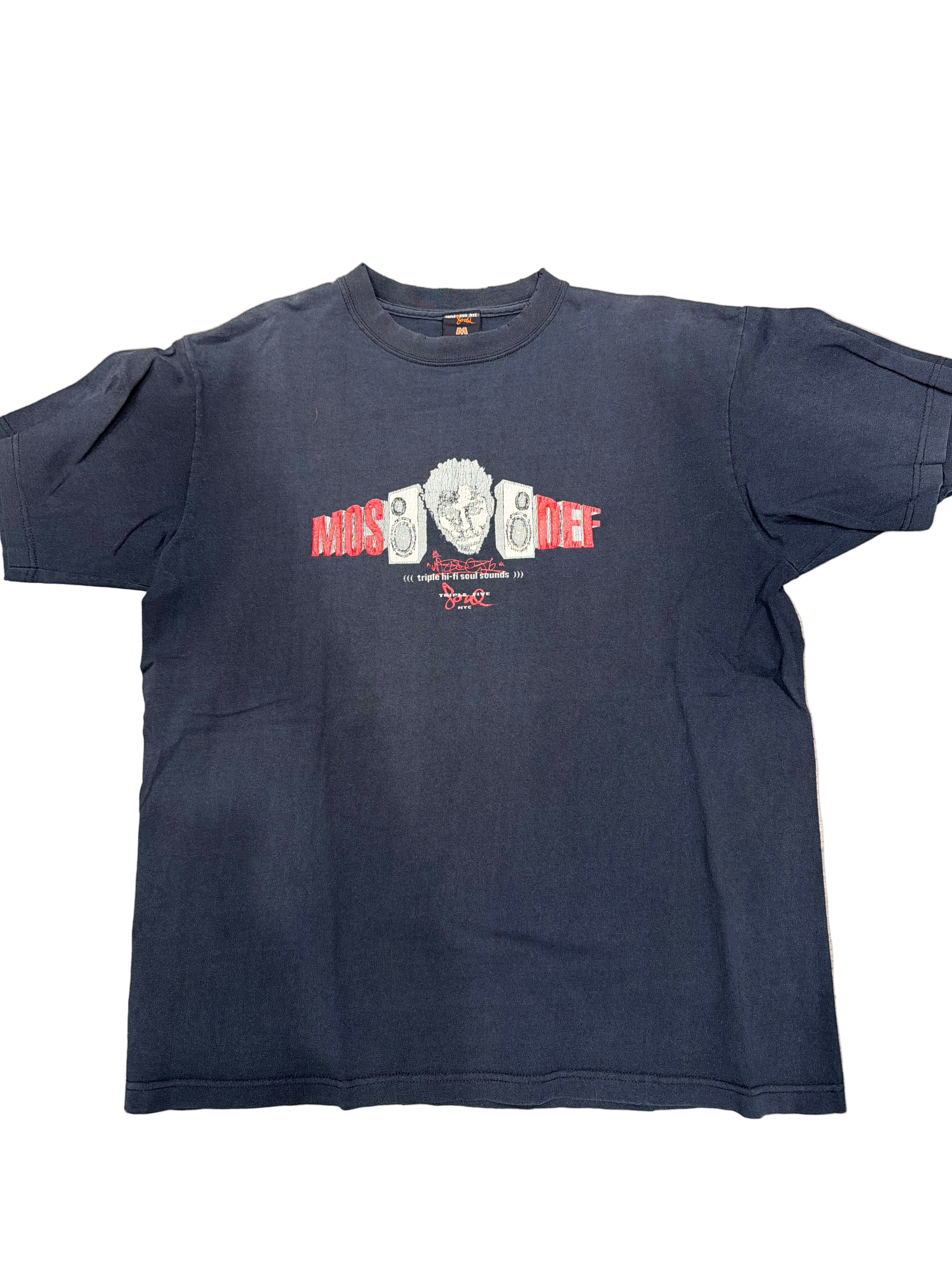 90s Mos Def Triple Five Soul 5 Rawkus Speaker Blue T-Shirt Medium