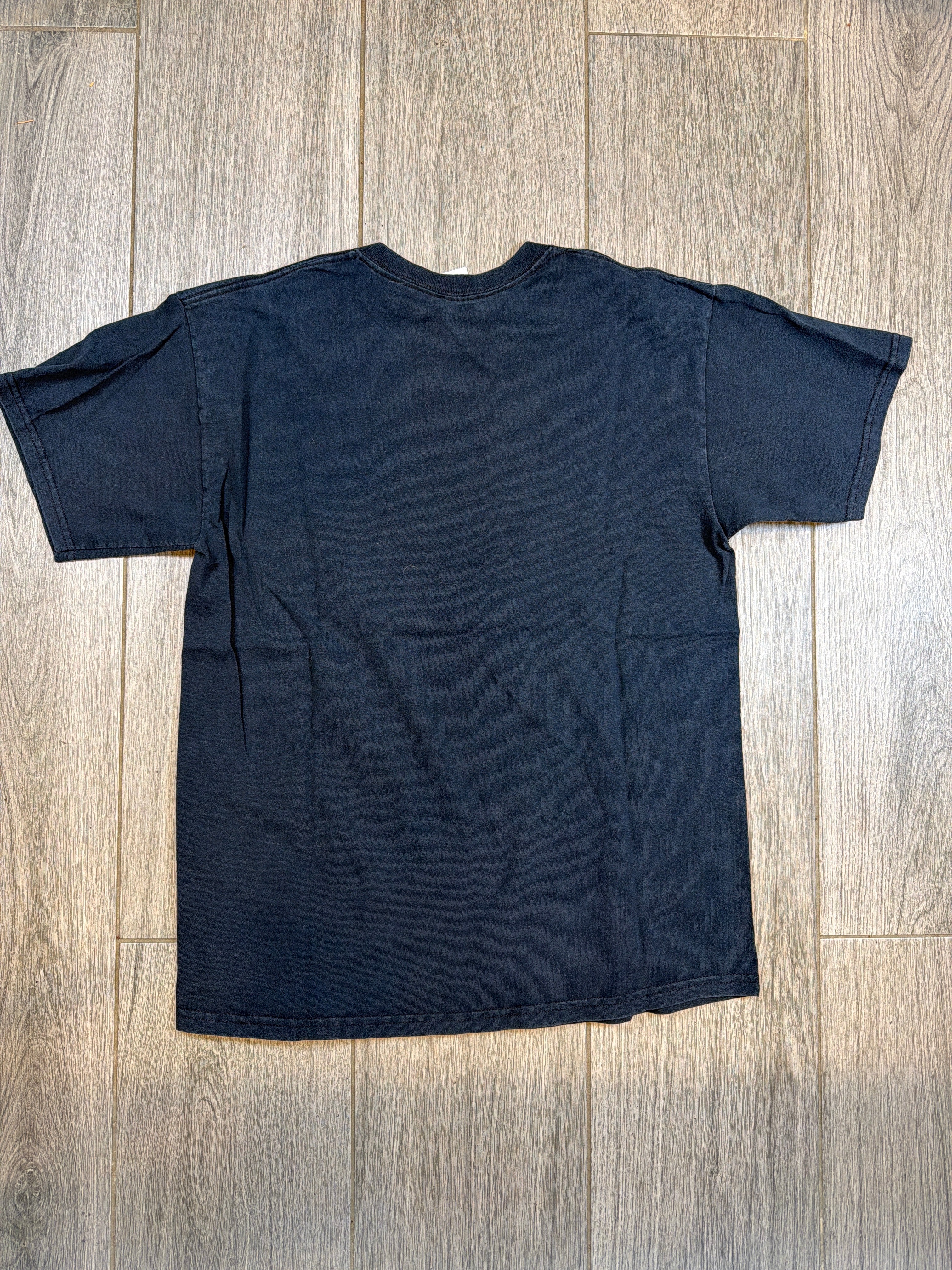 00s David Bowie Face Graphic Black T-Shirt Medium