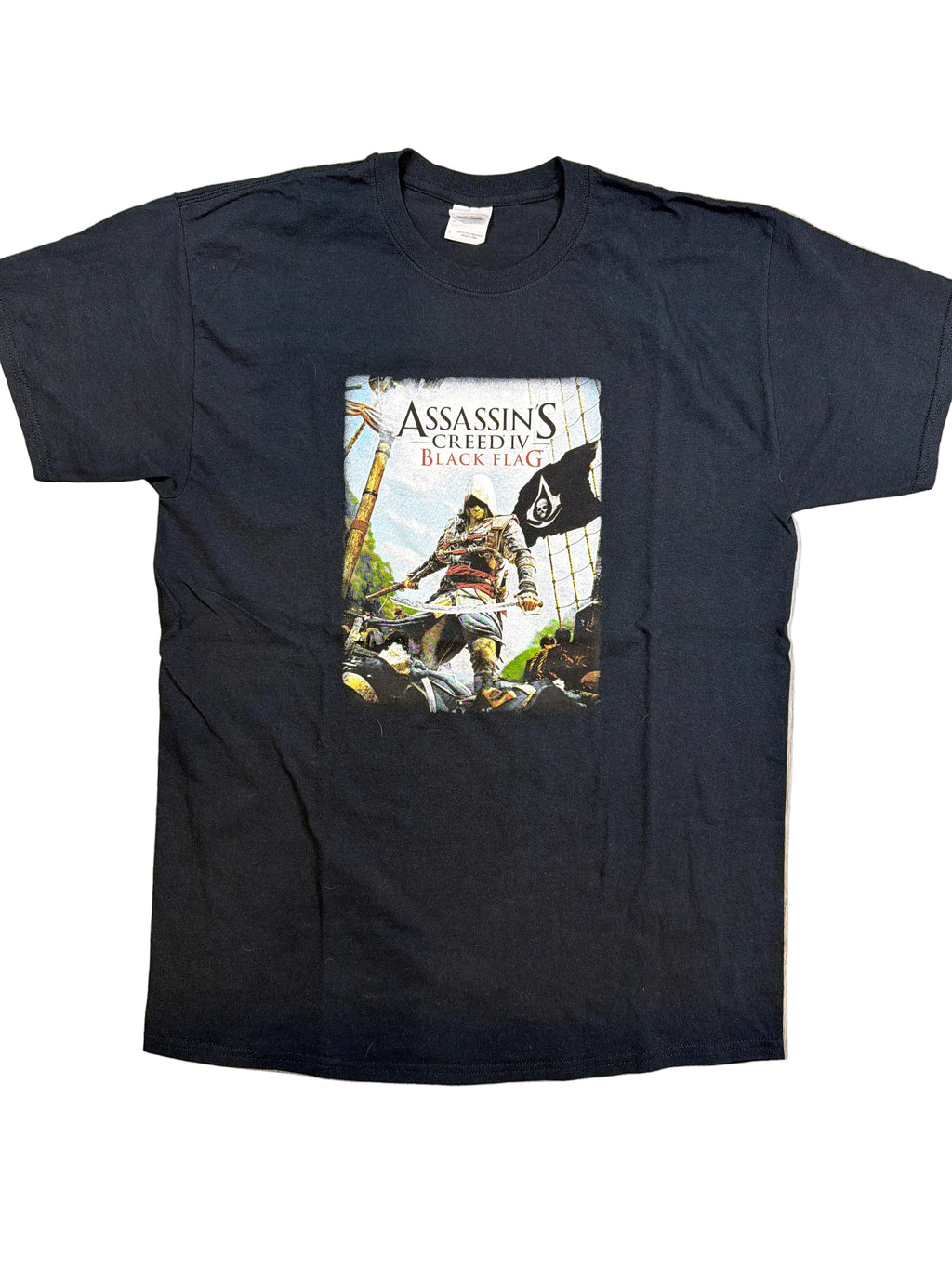 Assassin's Creed Black Flag Video Game Promo Pirate Black T-Shirt Large