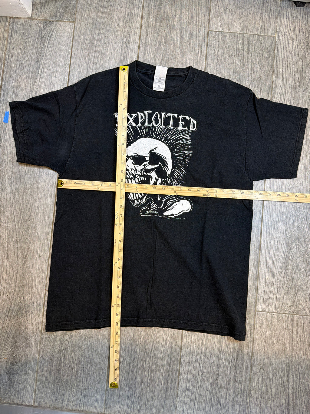 The Exploited Total Chaos Double Sided Punk Black T-Shirt XL