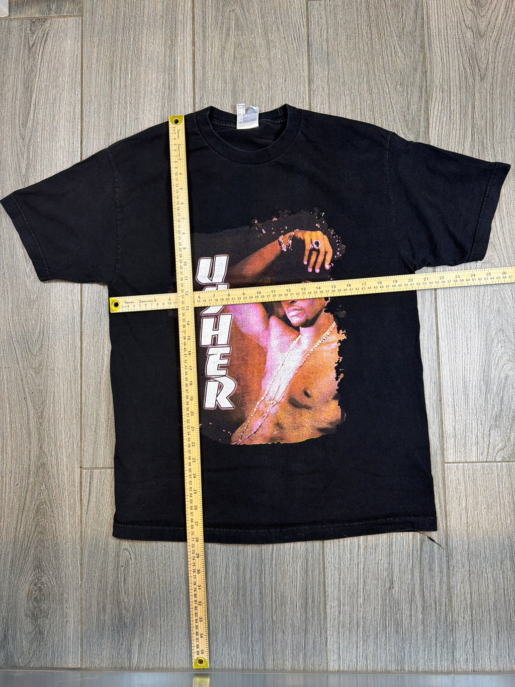 2004 Usher Always Tour Rap T-Shirt Black Dates Triple A AAA Large