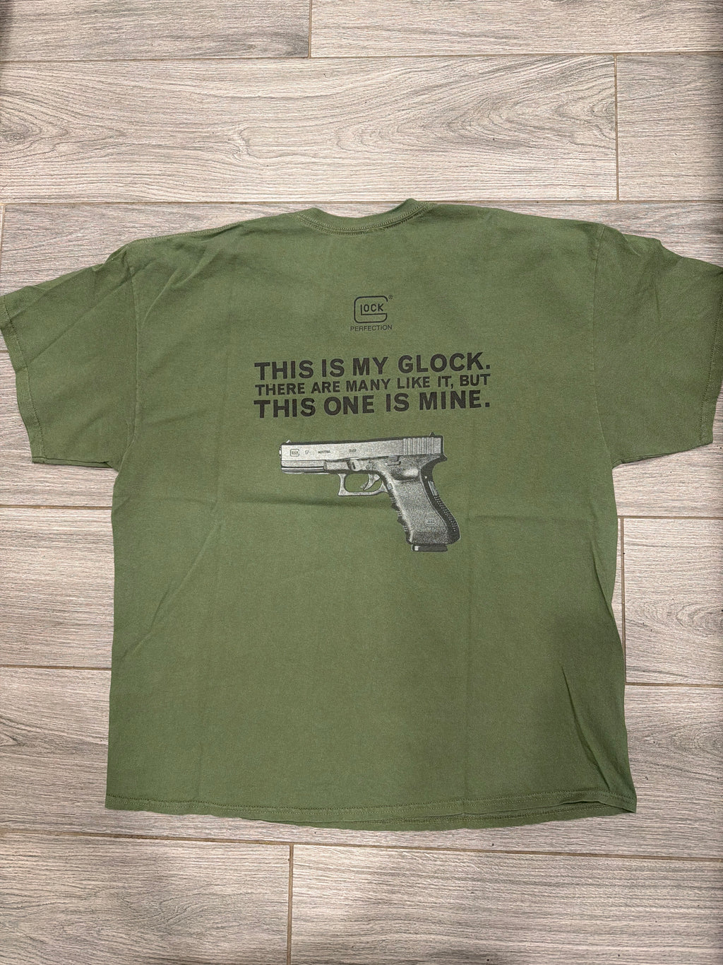 00s Glock R Lee Emery Gunny Approved US Marines Green T Shirt XL