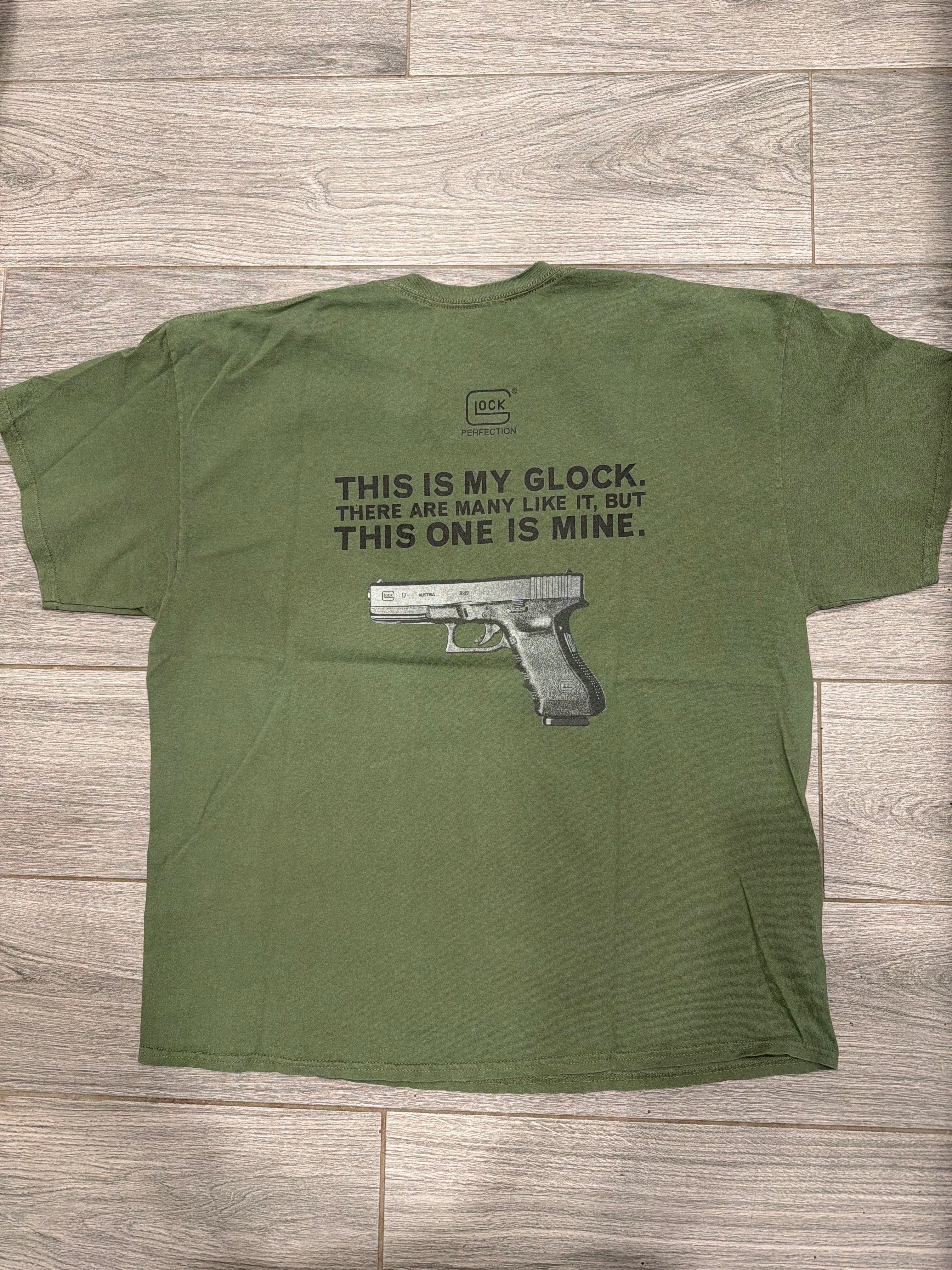 00s Glock R Lee Emery Gunny Approved US Marines Green T Shirt XL