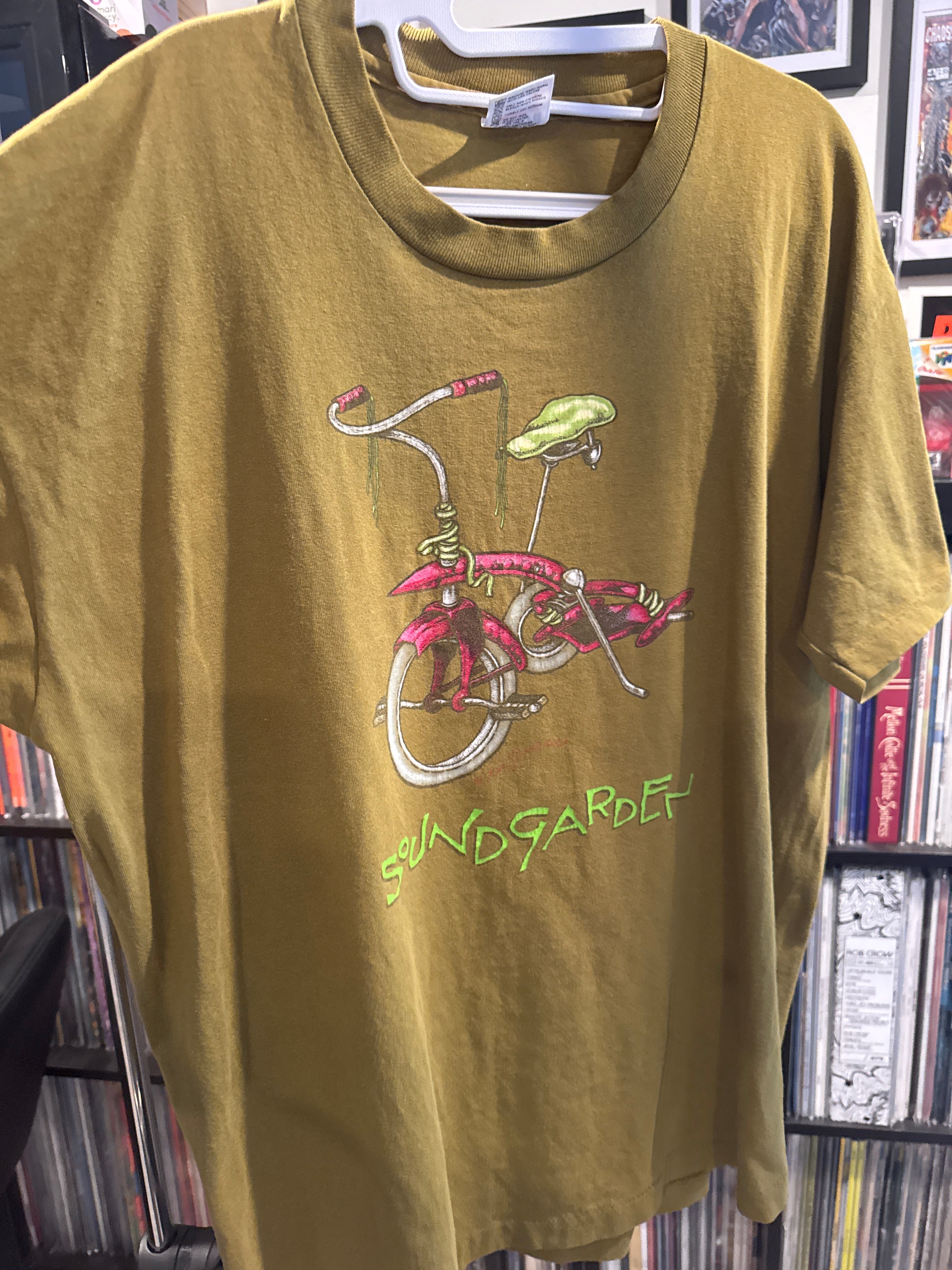 1994 Soundgarden Color Change Anvil Come Stand Me Up Bike T-Shirt XL