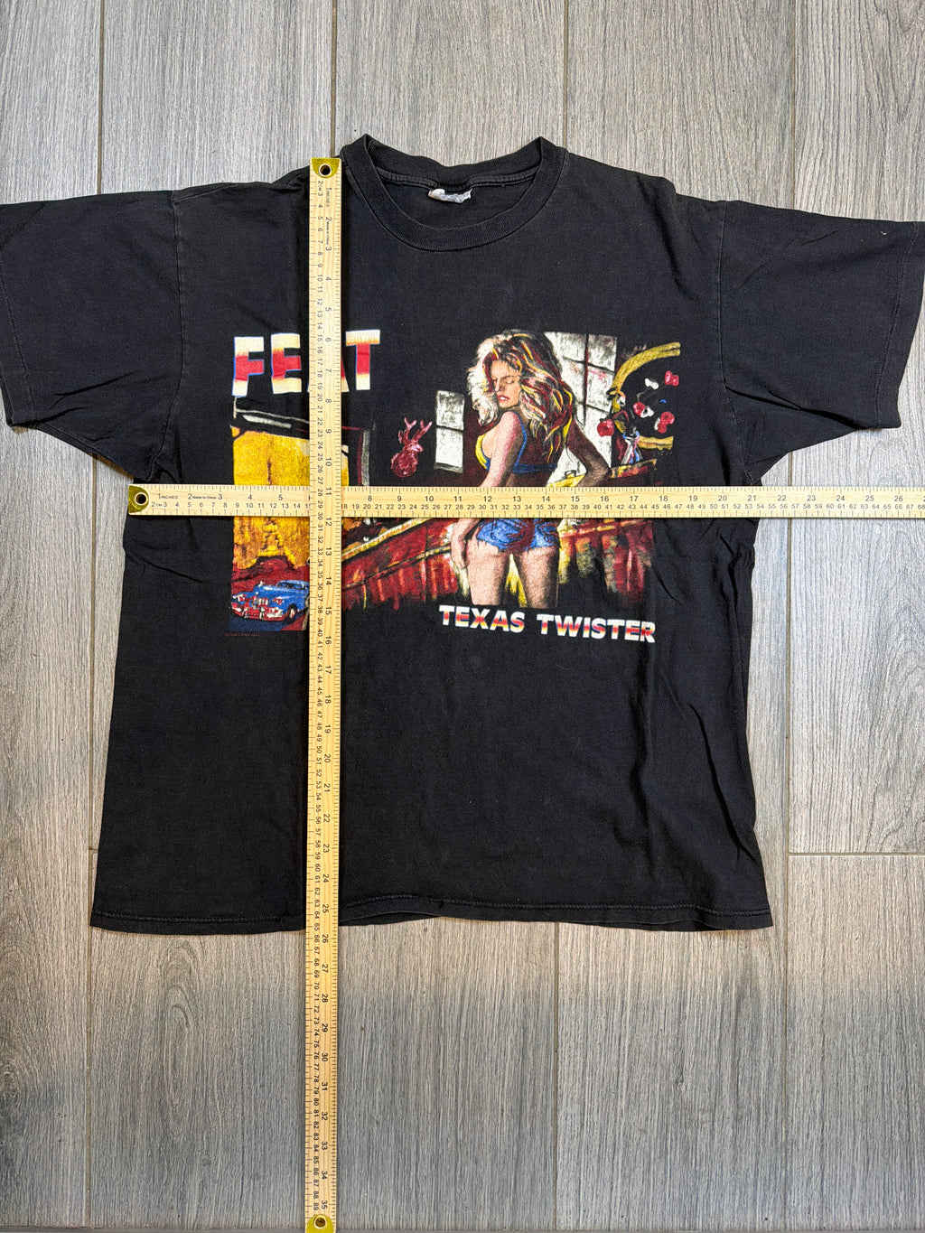 Little Feat Texas Twister 1990 Bar Babe Black T-Shirt Short Large