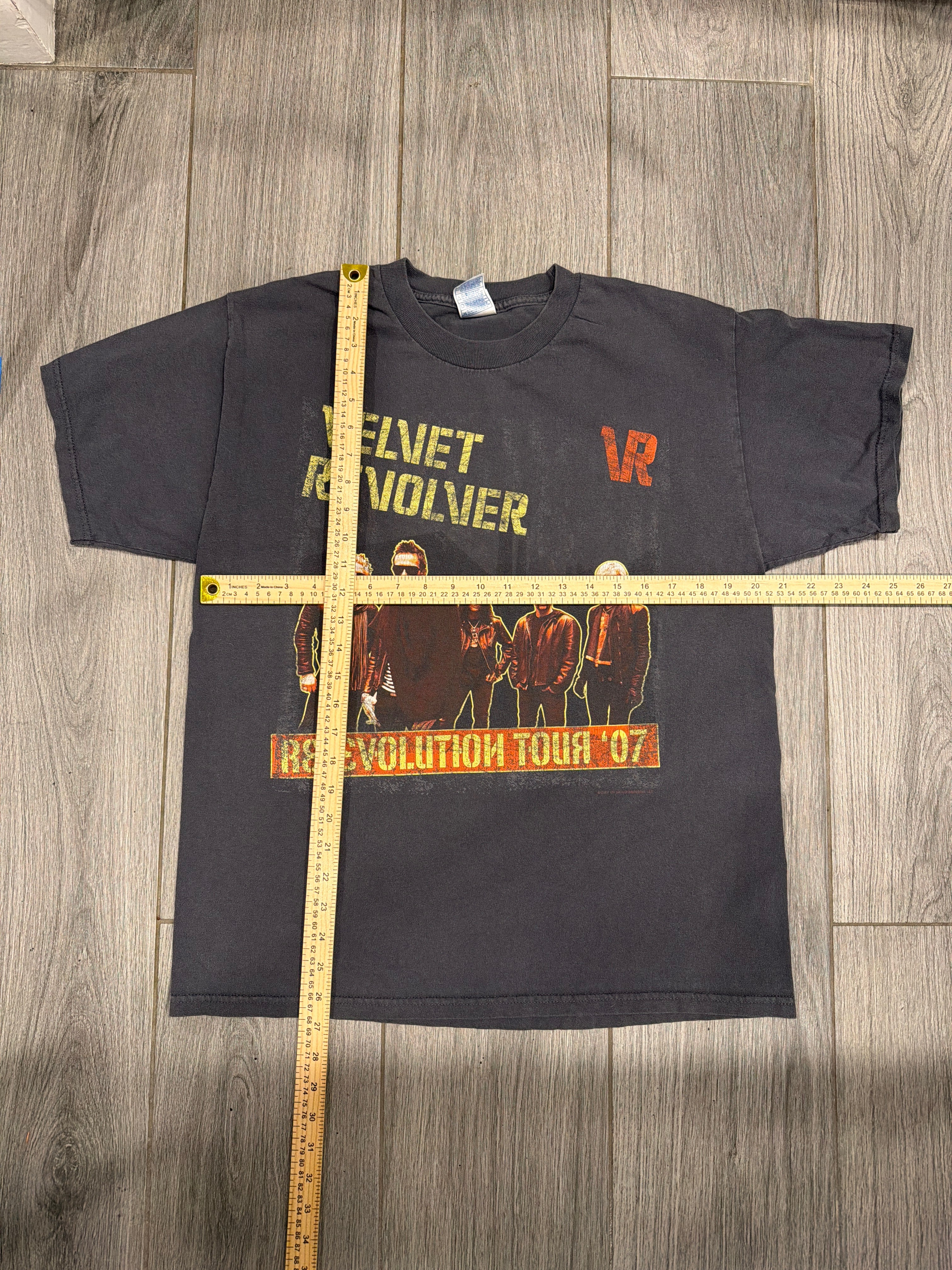 2007 Velvet Revolver Re-evolution Tour Black T-Shirt Large