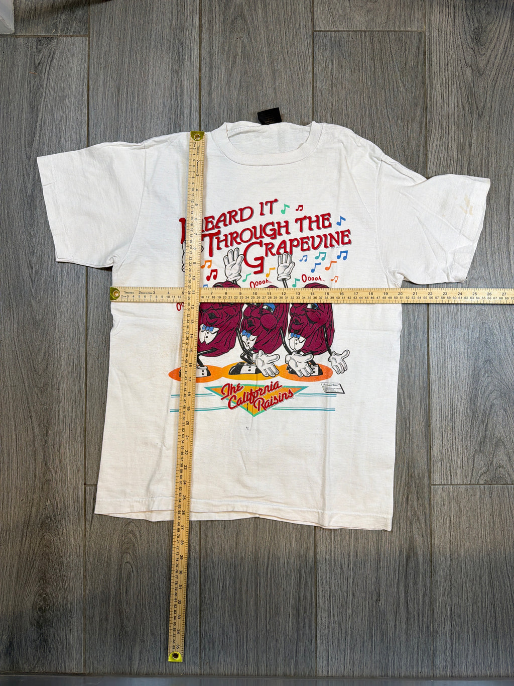 1987 California Raisins Grapevine Dancing Black Changes T-Shirt Large