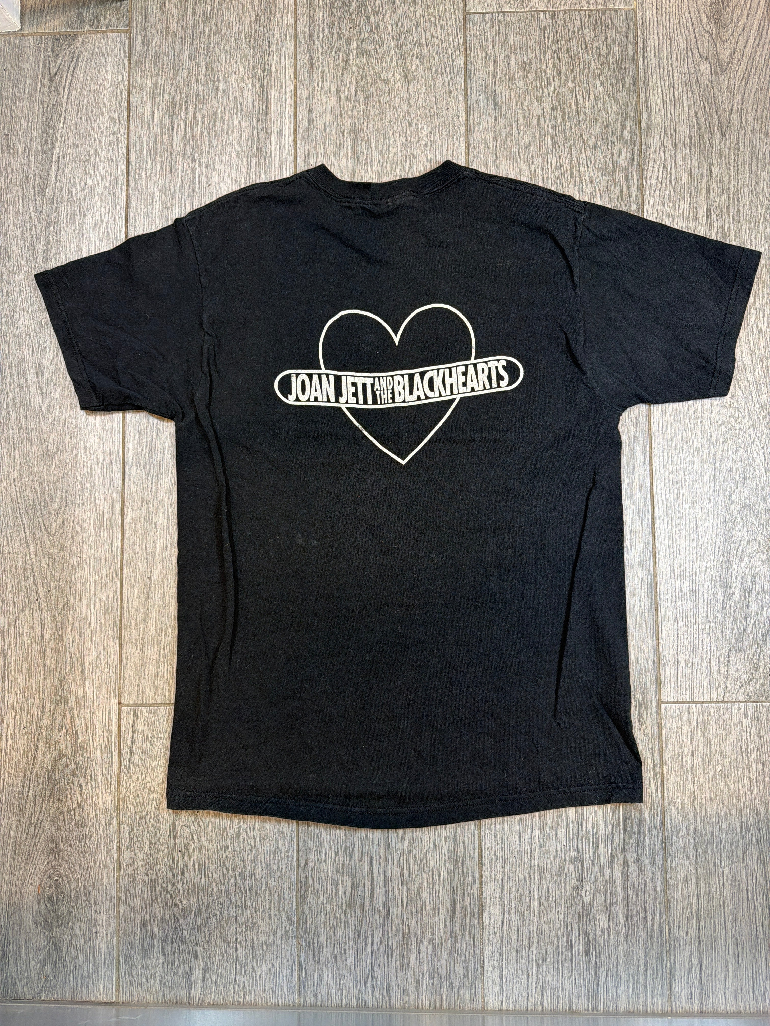 90s Joan Jett and The Blackhearts Double Sided Black T-Shirt Large