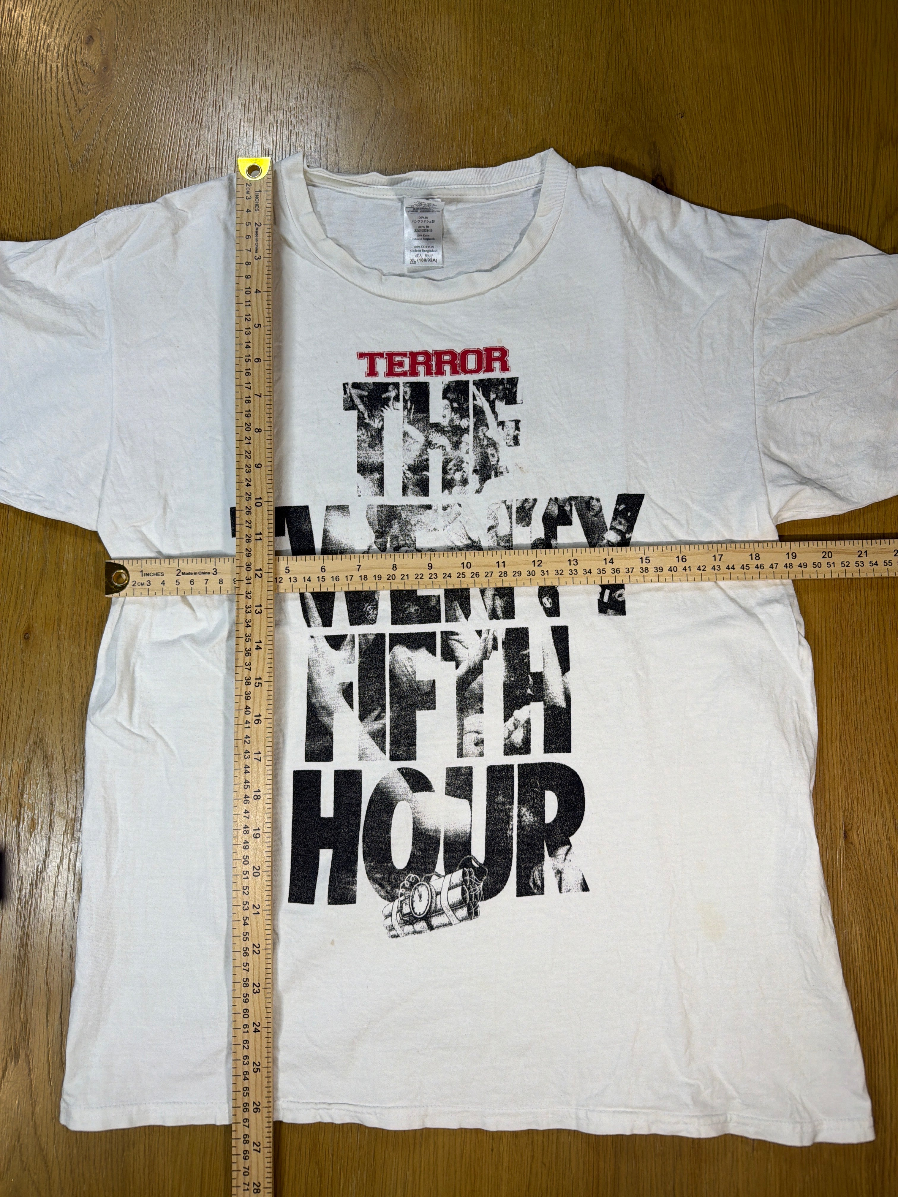 Terror The Twenty Fifth Hour Hardcore Metal White T-Shirt WXL