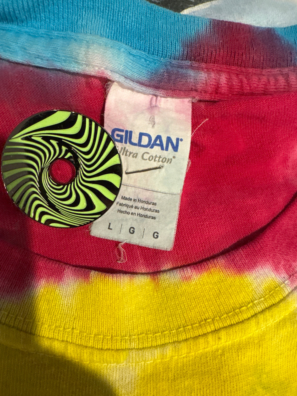 1995 Grateful Dead Liquid Skull Gildan Licensed Tie Dye T-Shirt Large